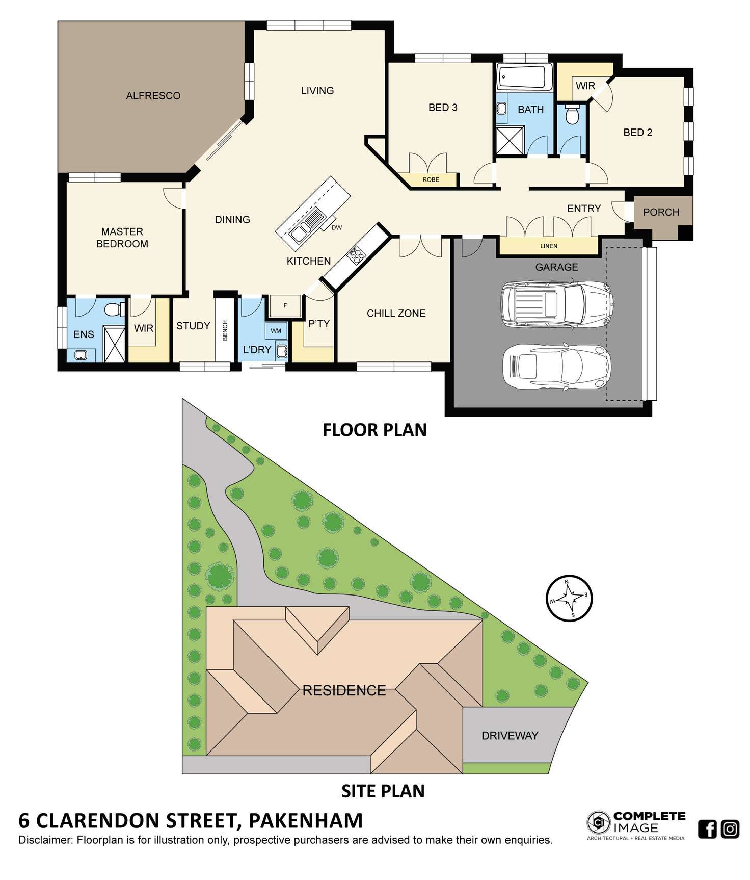 Floorplan of Homely house listing, 6 Clarendon Street, Pakenham VIC 3810