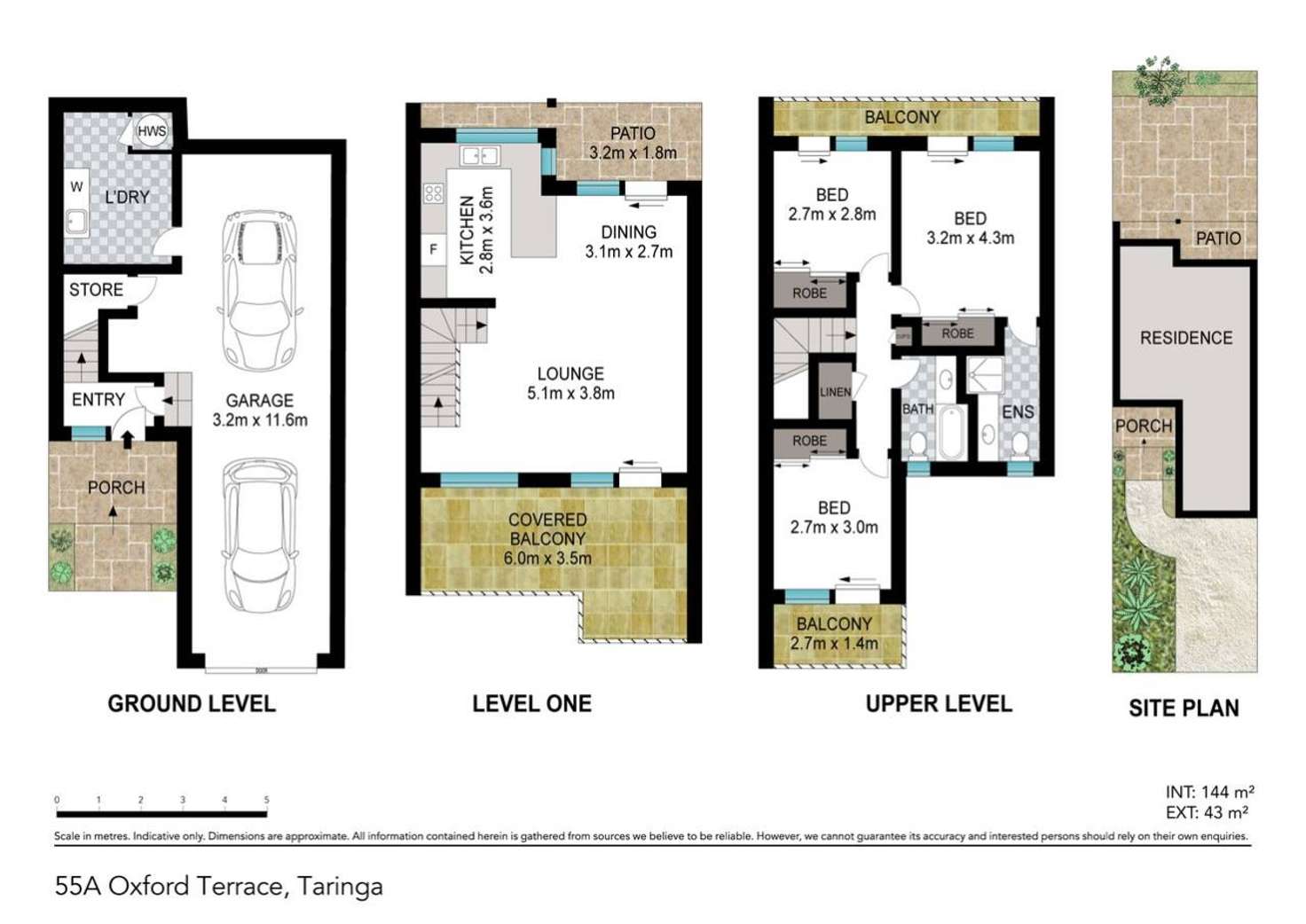 Floorplan of Homely townhouse listing, 55A Oxford Terrace, Taringa QLD 4068