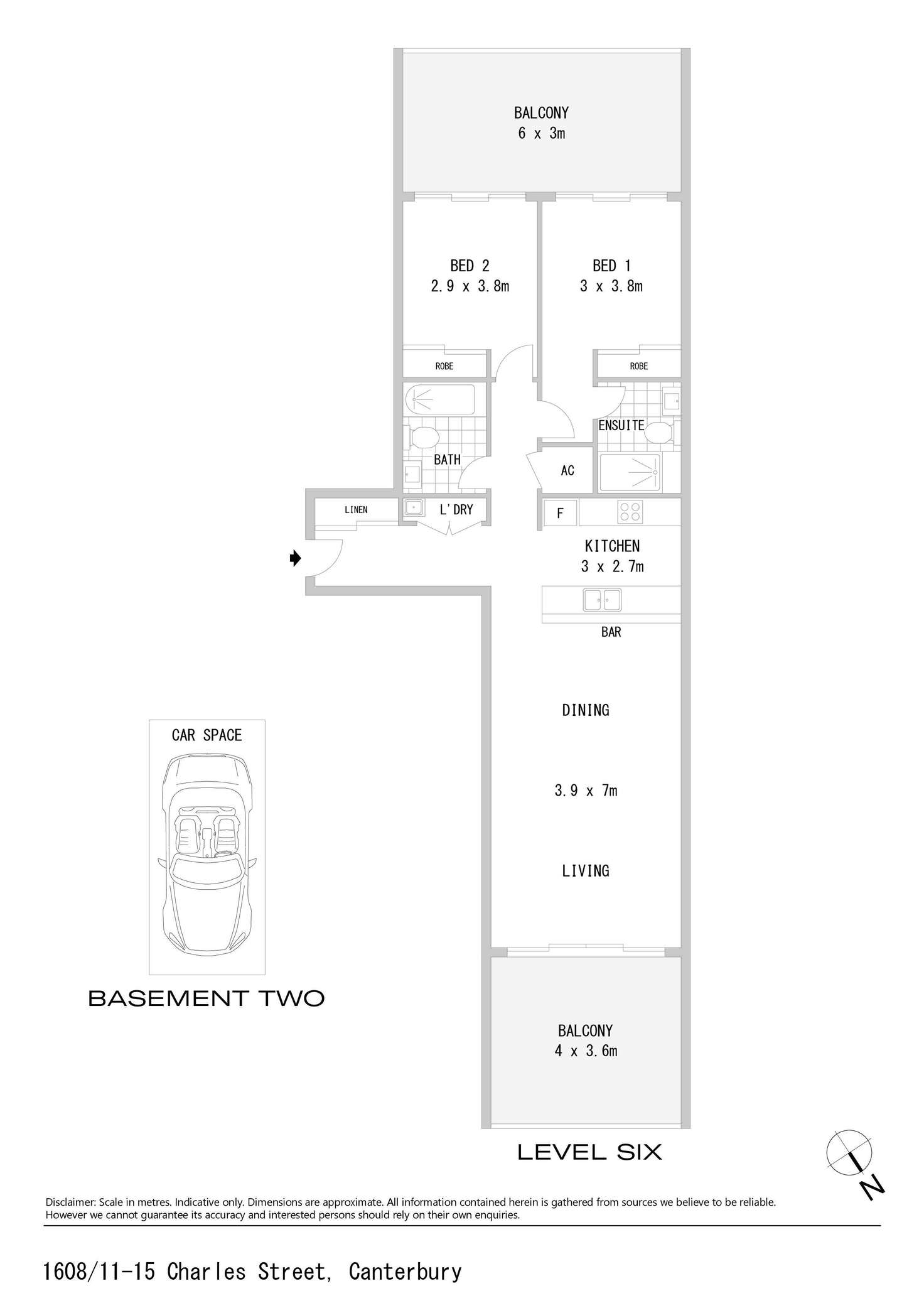 Floorplan of Homely apartment listing, 1608/11-15 Charles Street, Canterbury NSW 2193