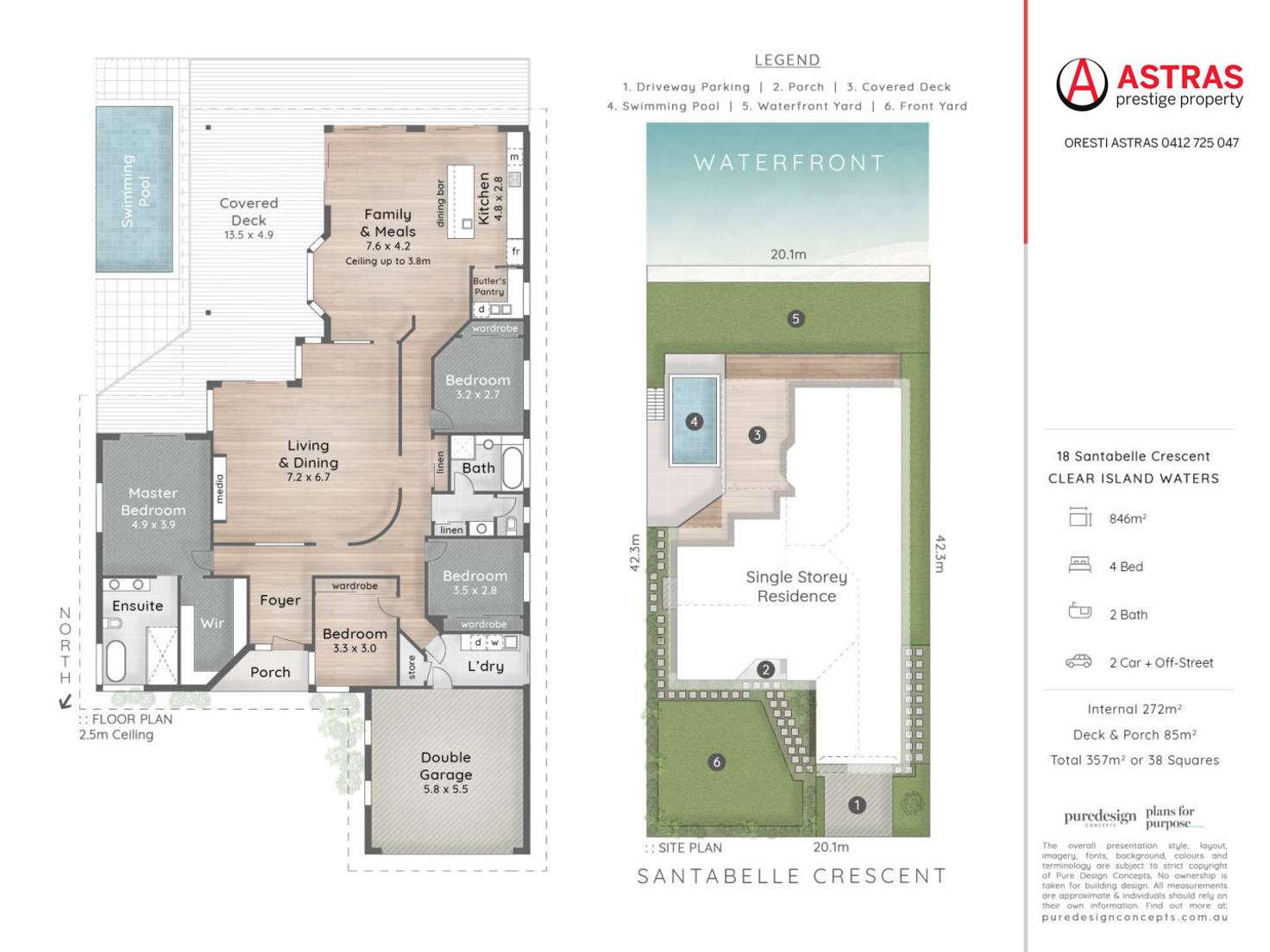 Floorplan of Homely house listing, 18 Santabelle Crescent, Clear Island Waters QLD 4226