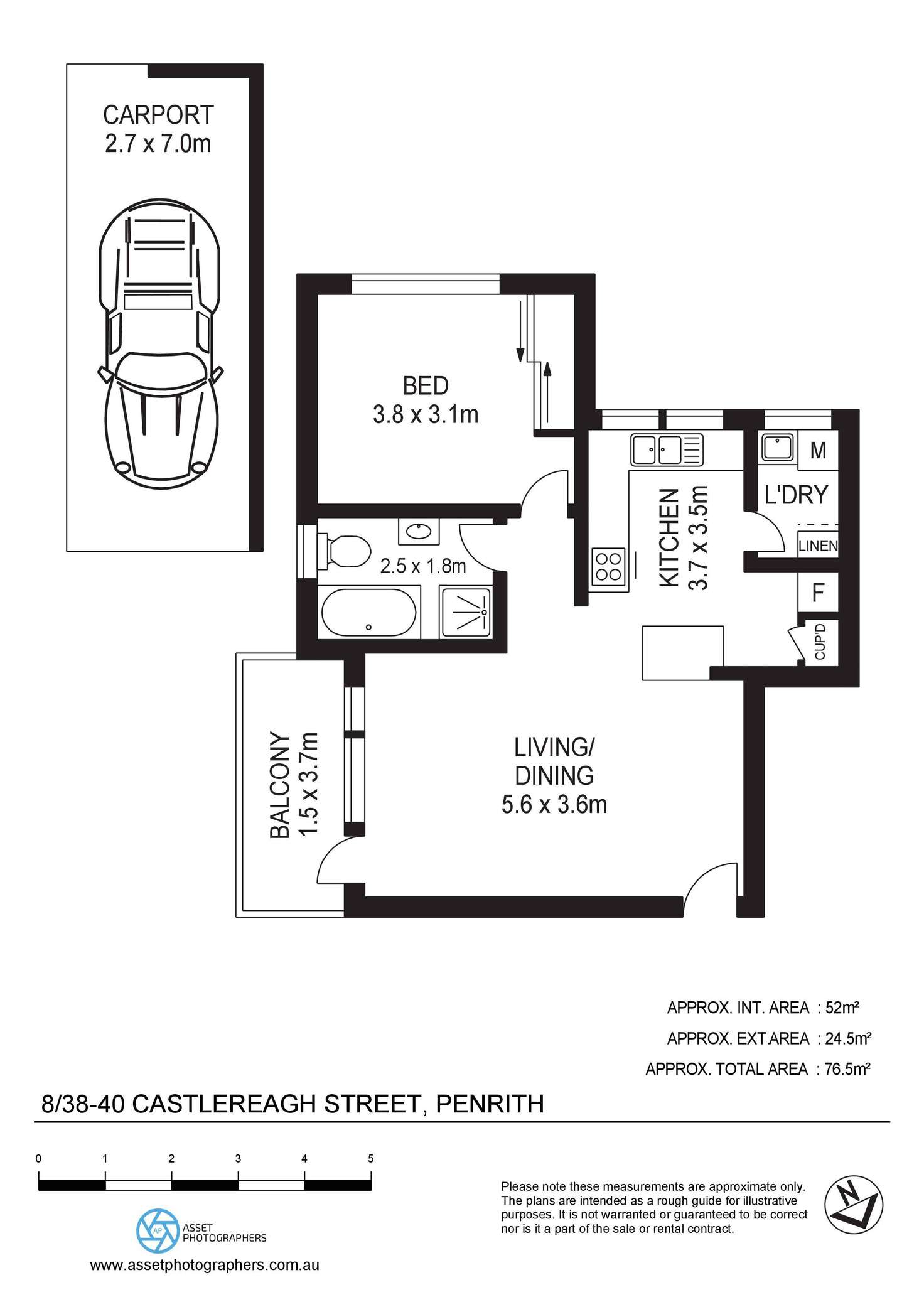 Floorplan of Homely apartment listing, 8/38-40 Castlereagh Street, Penrith NSW 2750