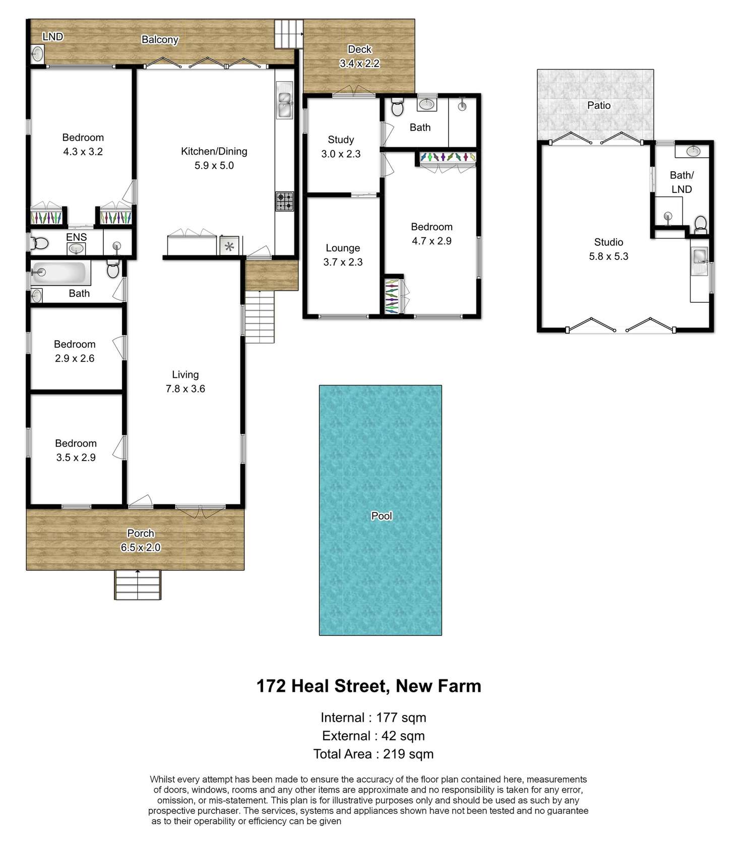 Floorplan of Homely house listing, 172 Heal Street, New Farm QLD 4005