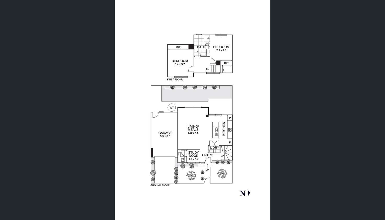 Floorplan of Homely townhouse listing, 1B Braeside Street, Pascoe Vale VIC 3044