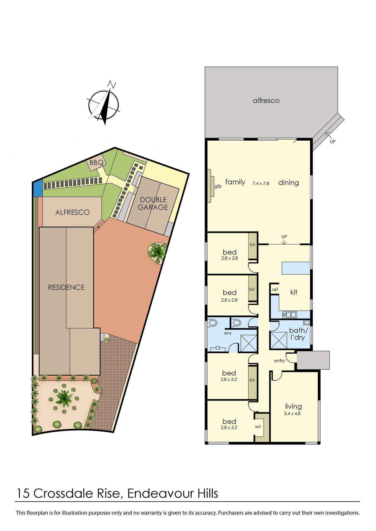 Floorplan of Homely house listing, 15 Crossdale Rise, Endeavour Hills VIC 3802