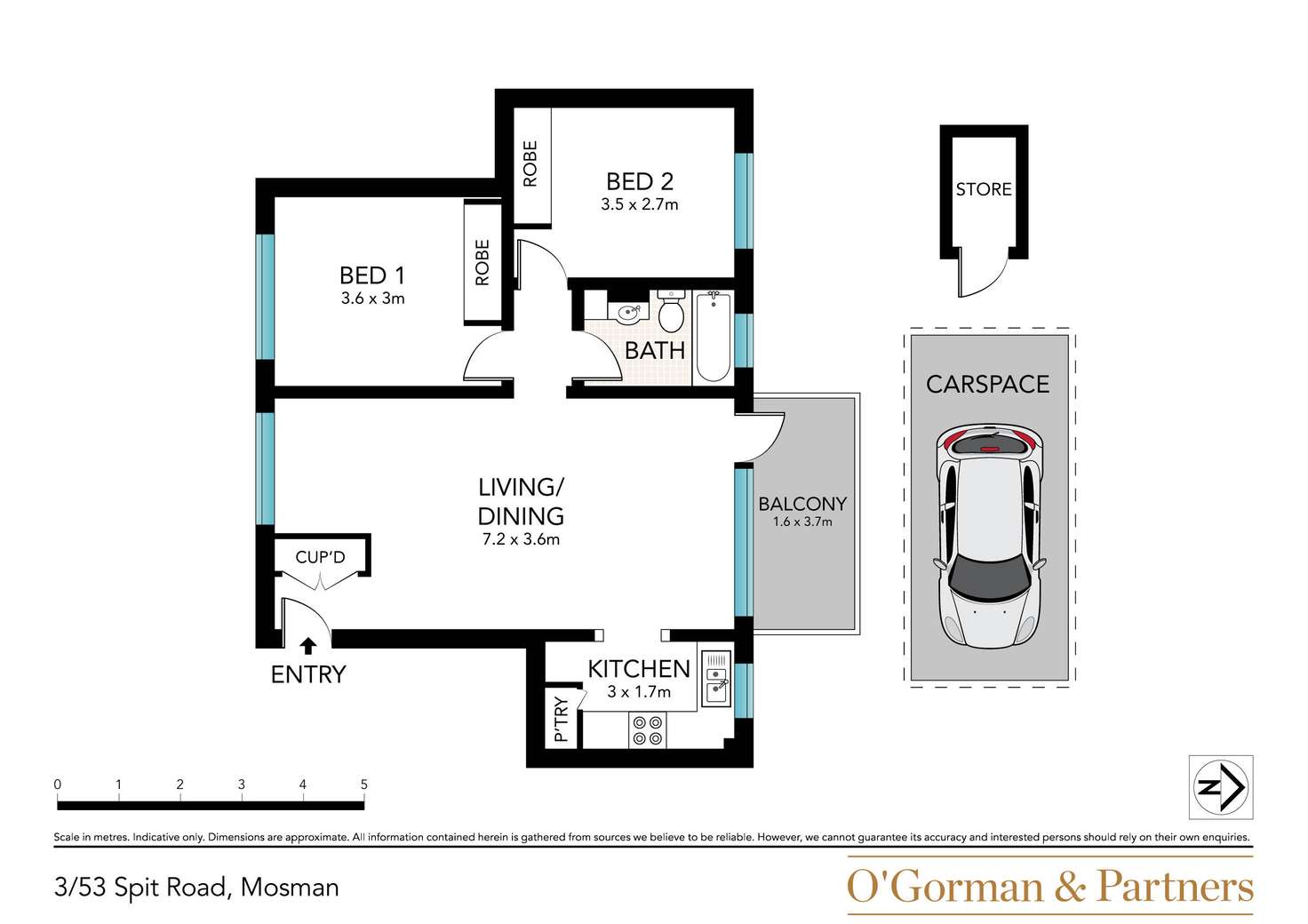 Floorplan of Homely apartment listing, 3/53 Spit Road, Mosman NSW 2088