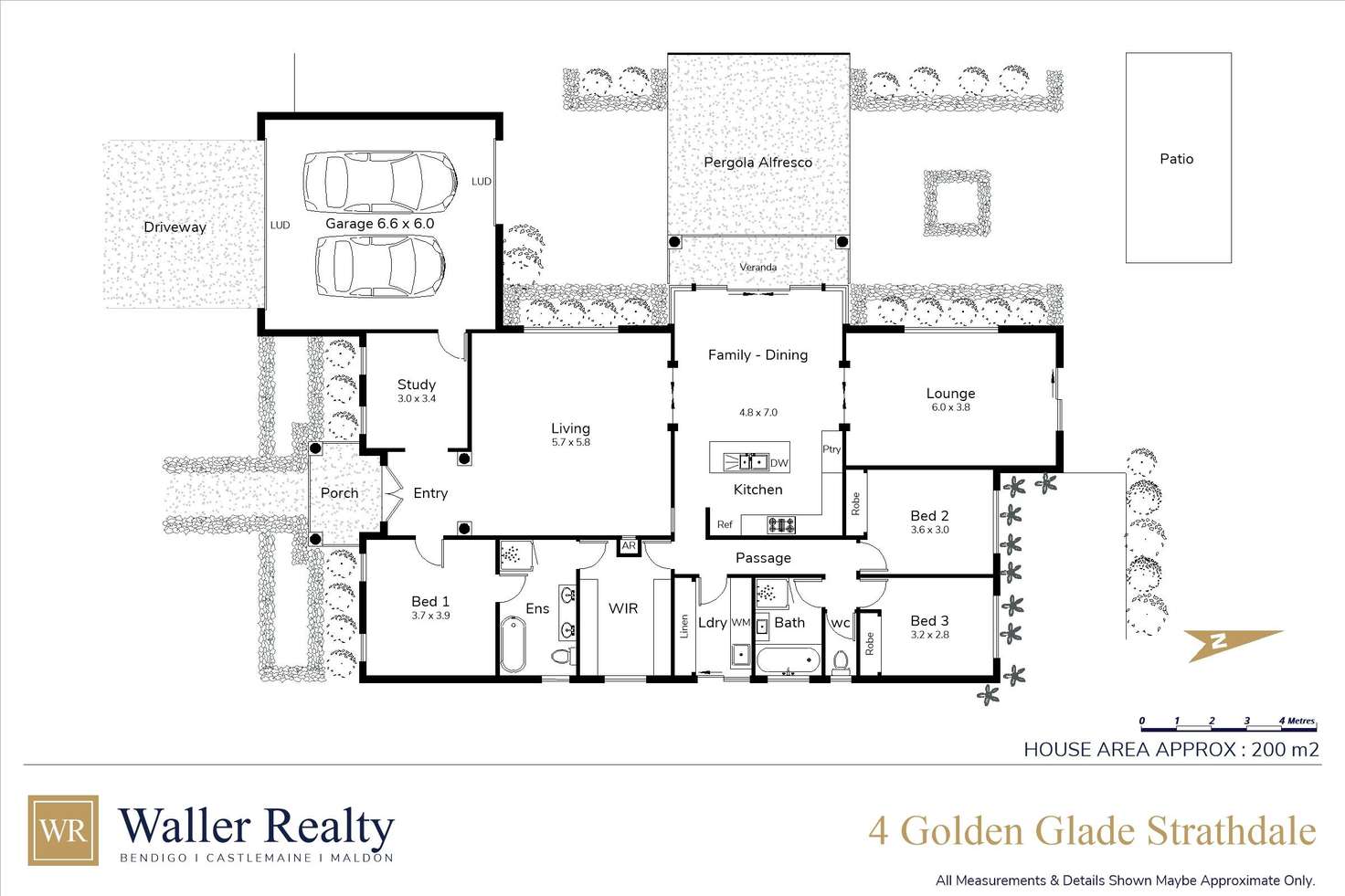 Floorplan of Homely house listing, 4 Golden Glade, Strathdale VIC 3550