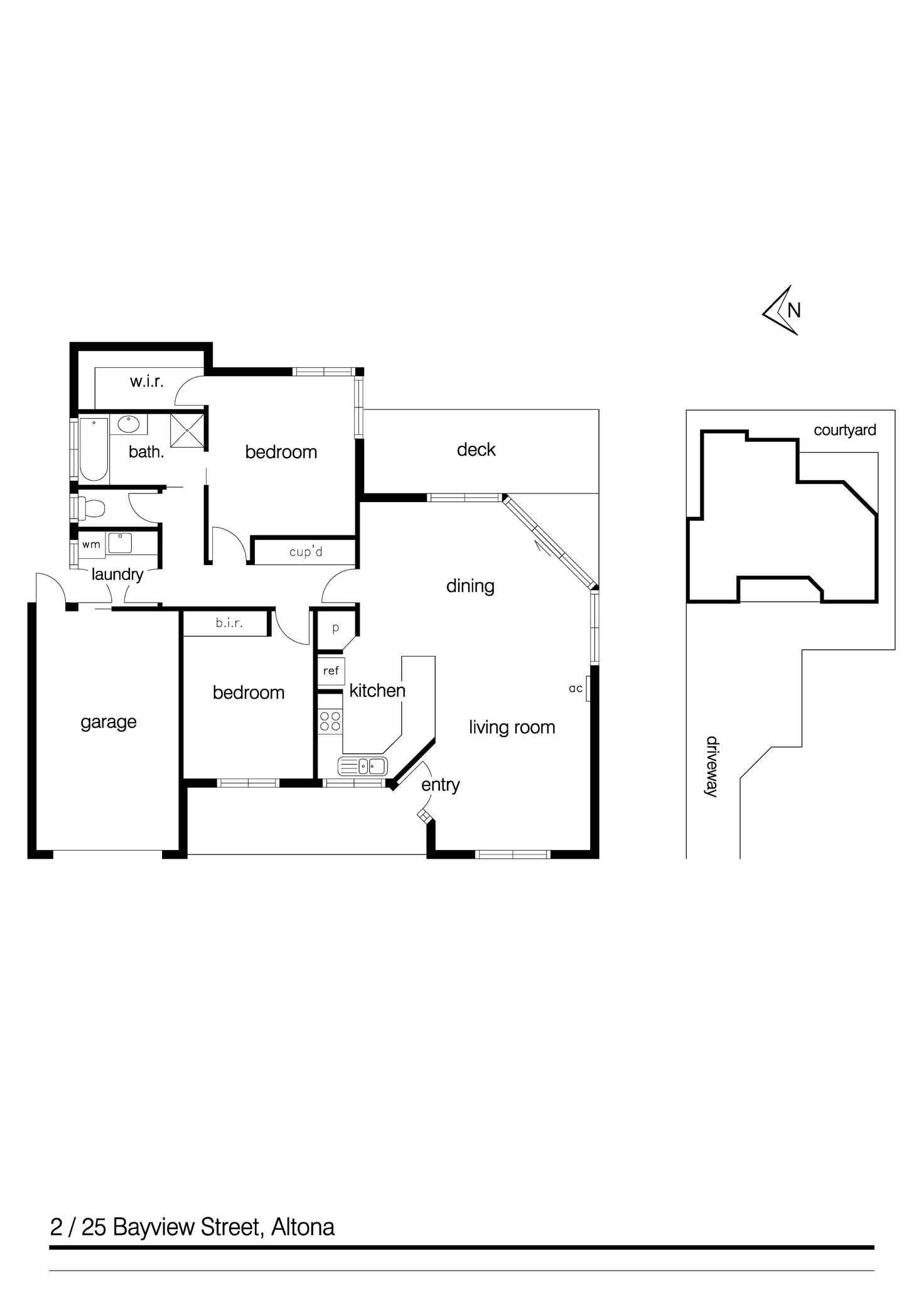 Floorplan of Homely unit listing, 2/25 Bayview Street, Altona VIC 3018