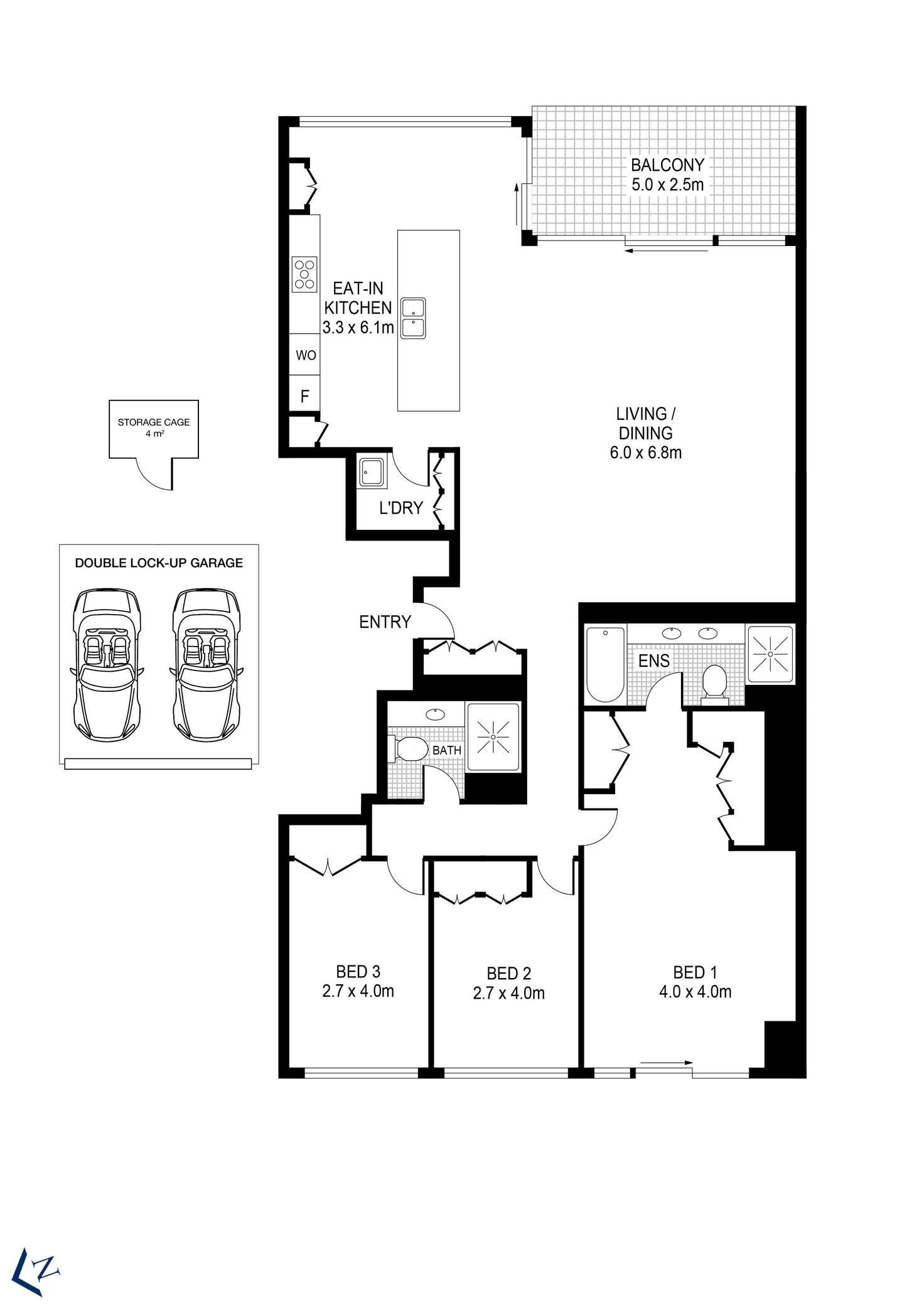 Floorplan of Homely apartment listing, 206/8-14 Wharf Crescent, Pyrmont NSW 2009