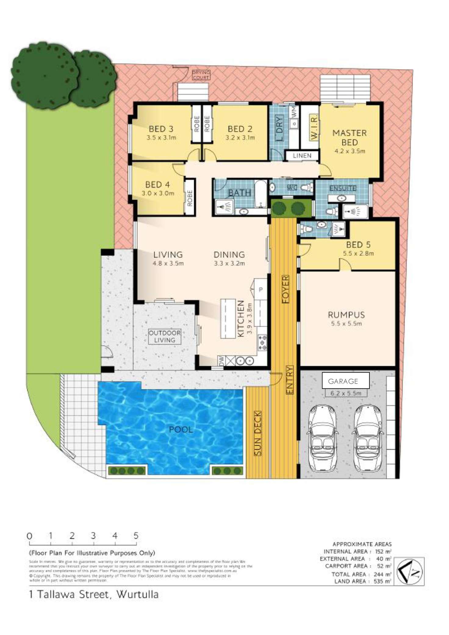 Floorplan of Homely house listing, 1 Tallawa Place, Wurtulla QLD 4575