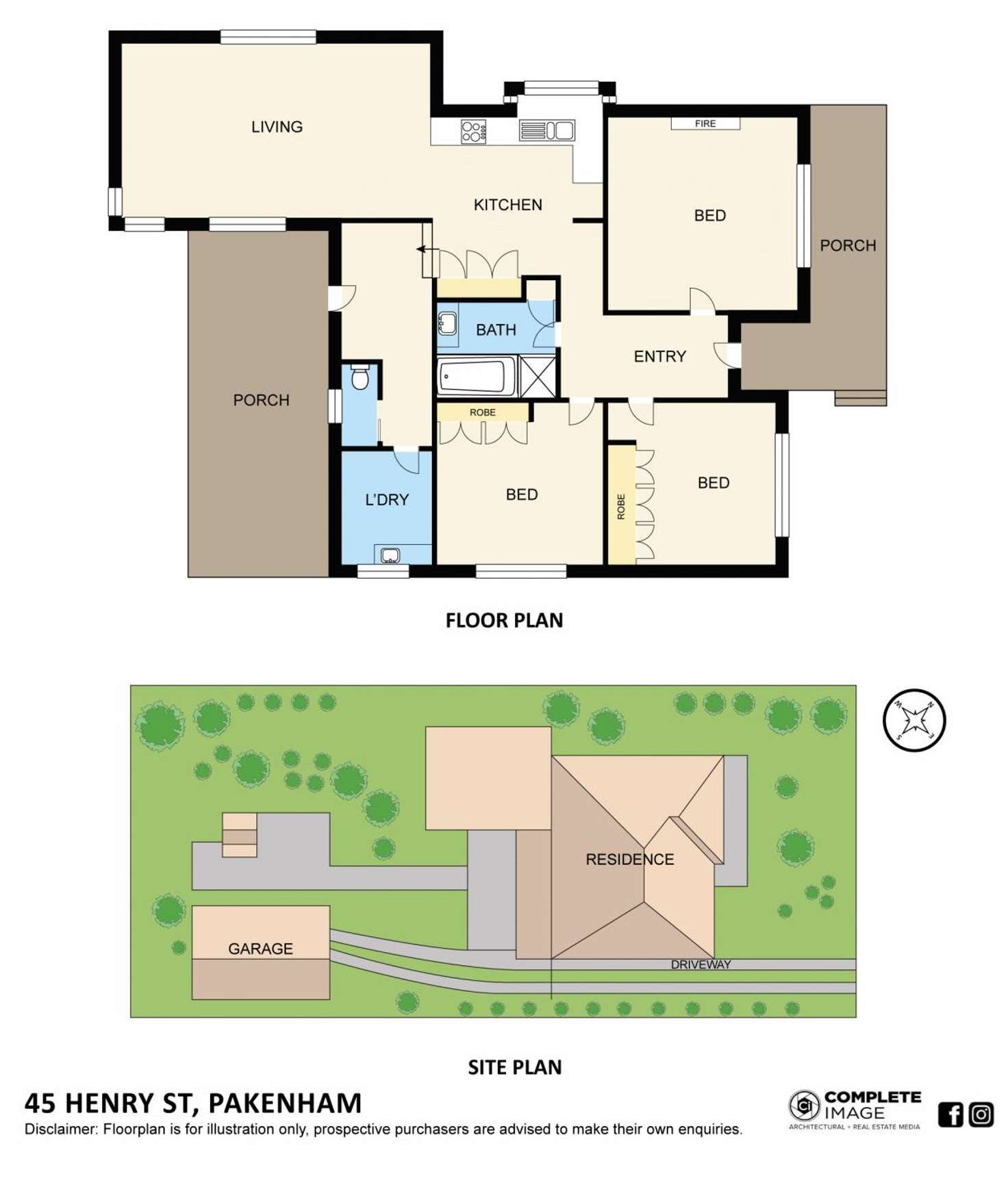 Floorplan of Homely house listing, 45 Henry Street, Pakenham VIC 3810