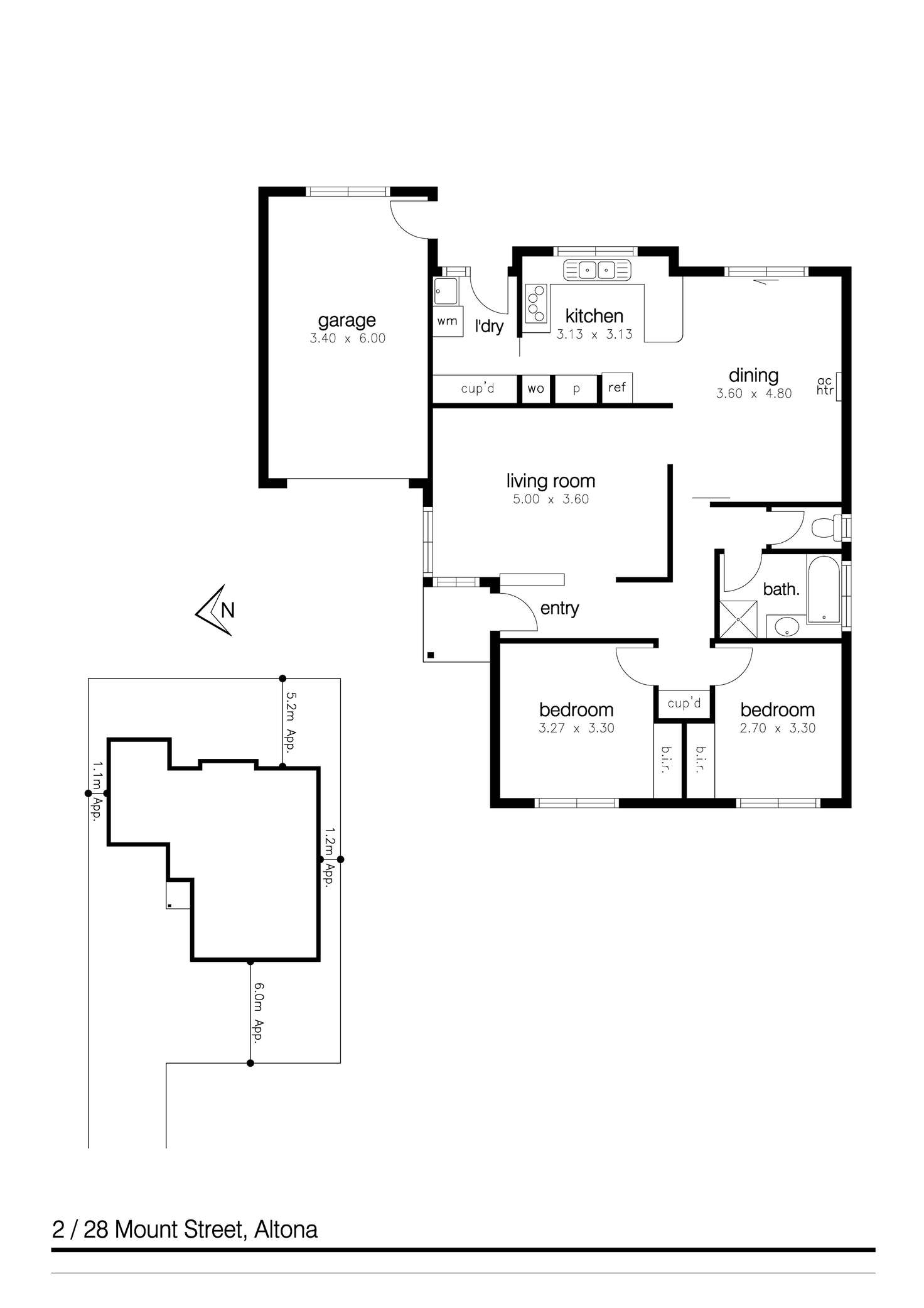 Floorplan of Homely unit listing, 2/28 Mount Street, Altona VIC 3018