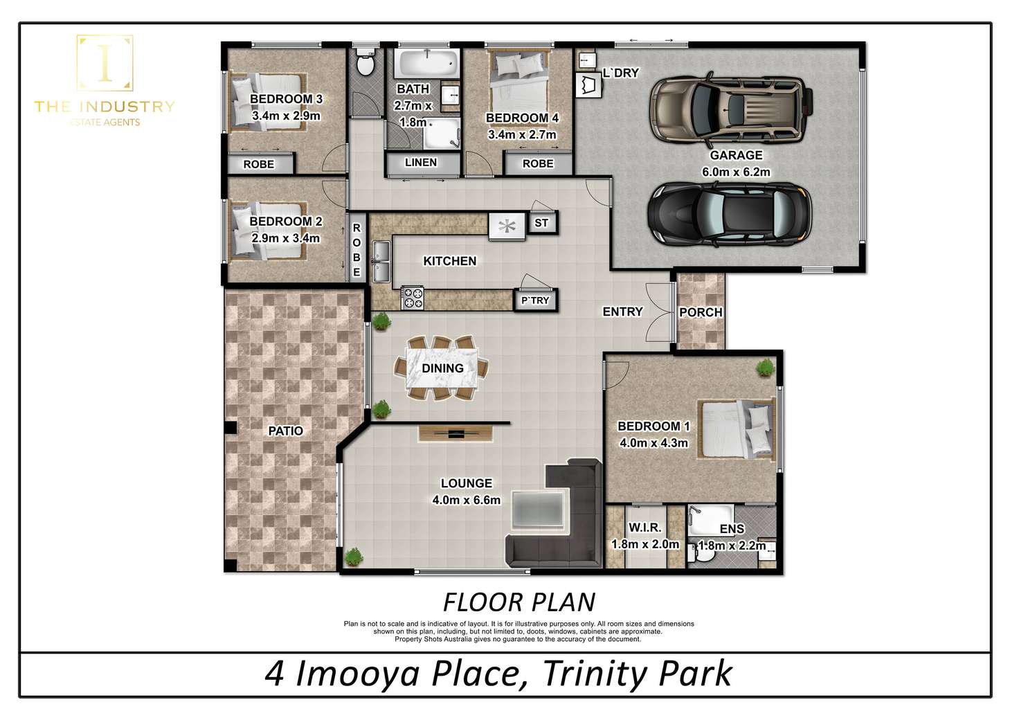 Floorplan of Homely house listing, 4 Imooya Place, Trinity Park QLD 4879