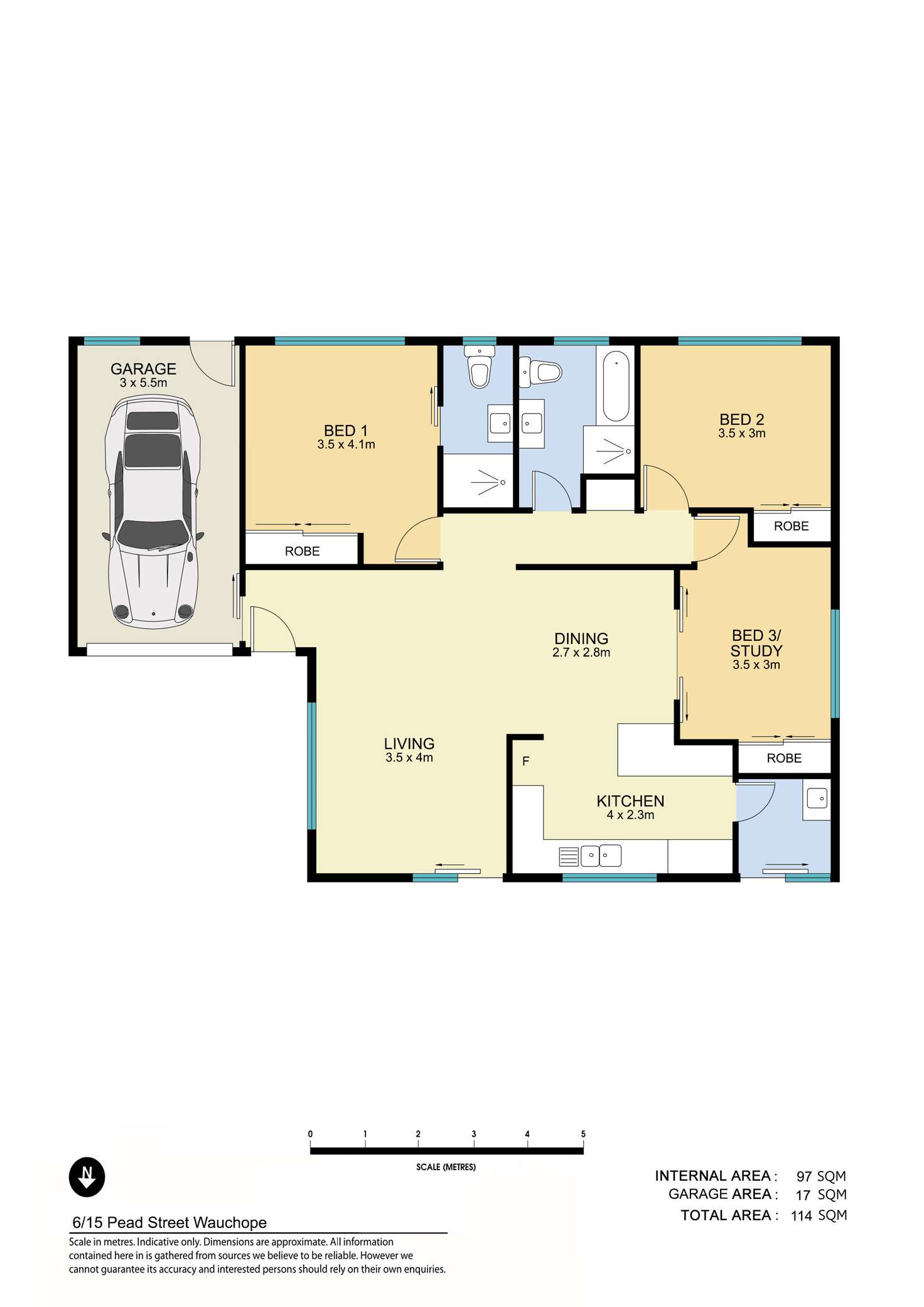 Floorplan of Homely villa listing, 6/15 Pead Street, Wauchope NSW 2446
