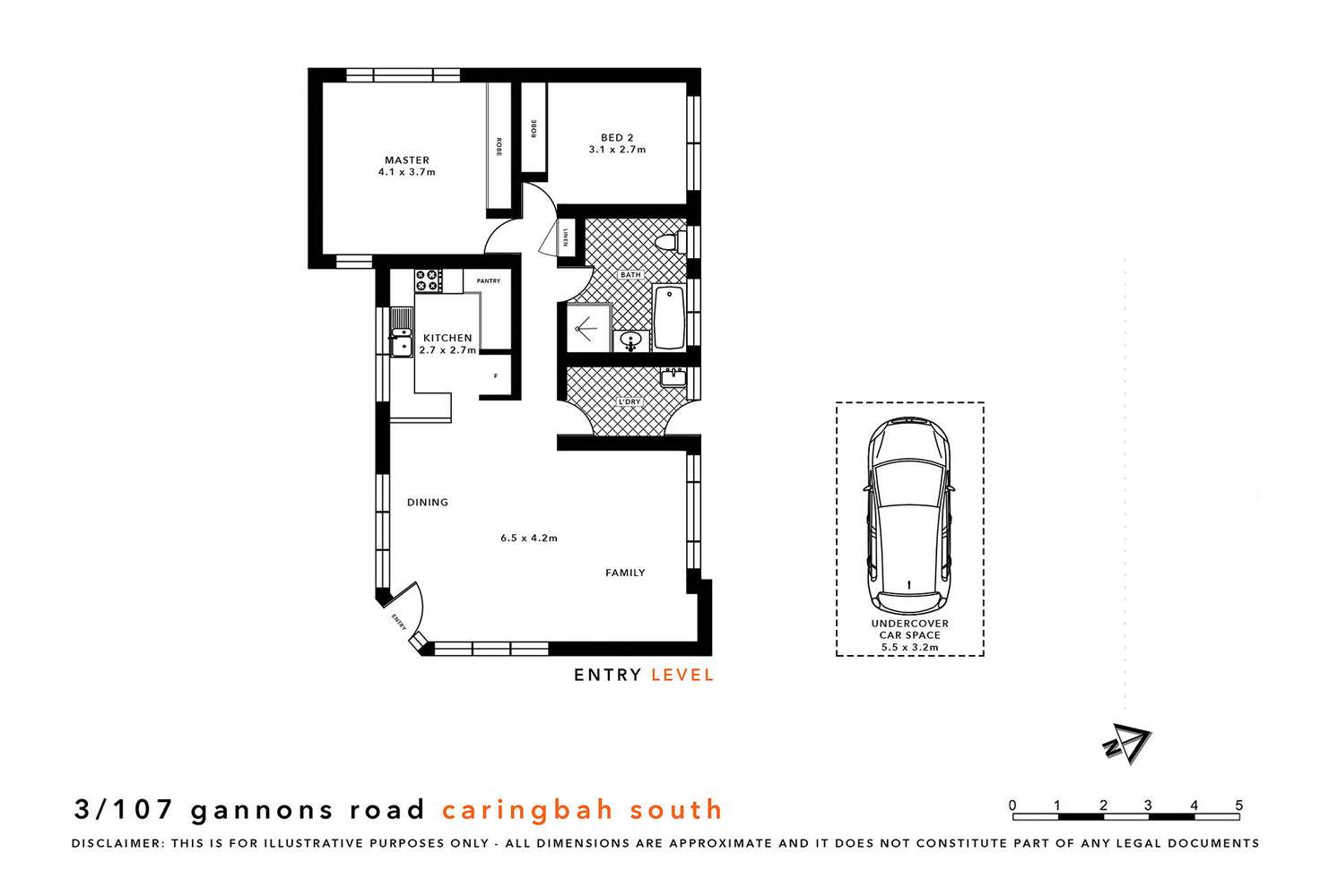 Floorplan of Homely villa listing, 3/107 Gannons Road, Caringbah South NSW 2229