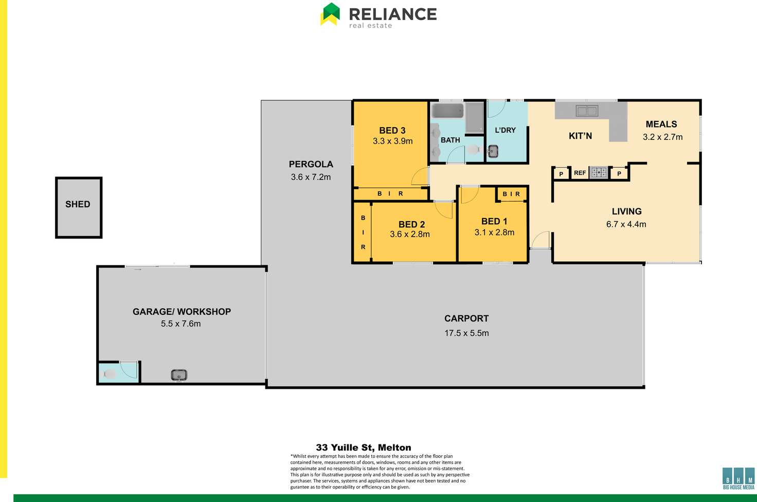 Floorplan of Homely house listing, 33 Yuille Street, Melton VIC 3337