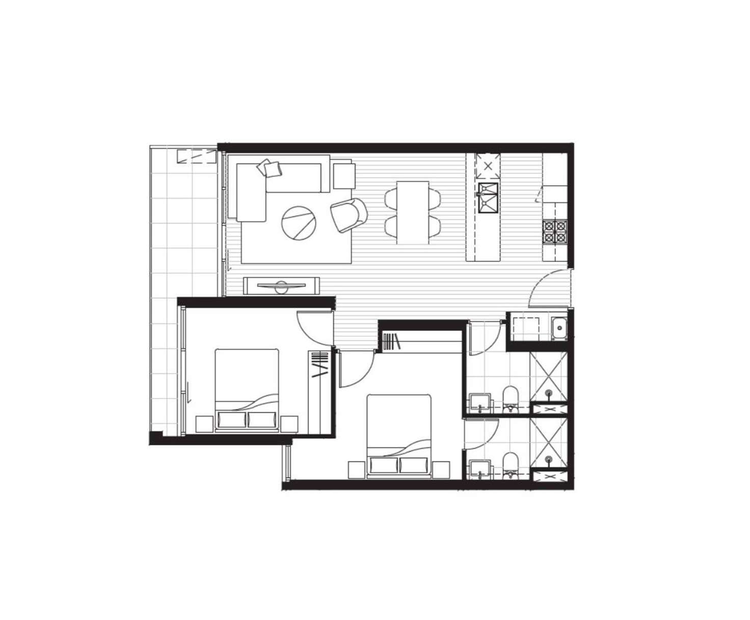 Floorplan of Homely apartment listing, 107/15 South Street, Hadfield VIC 3046