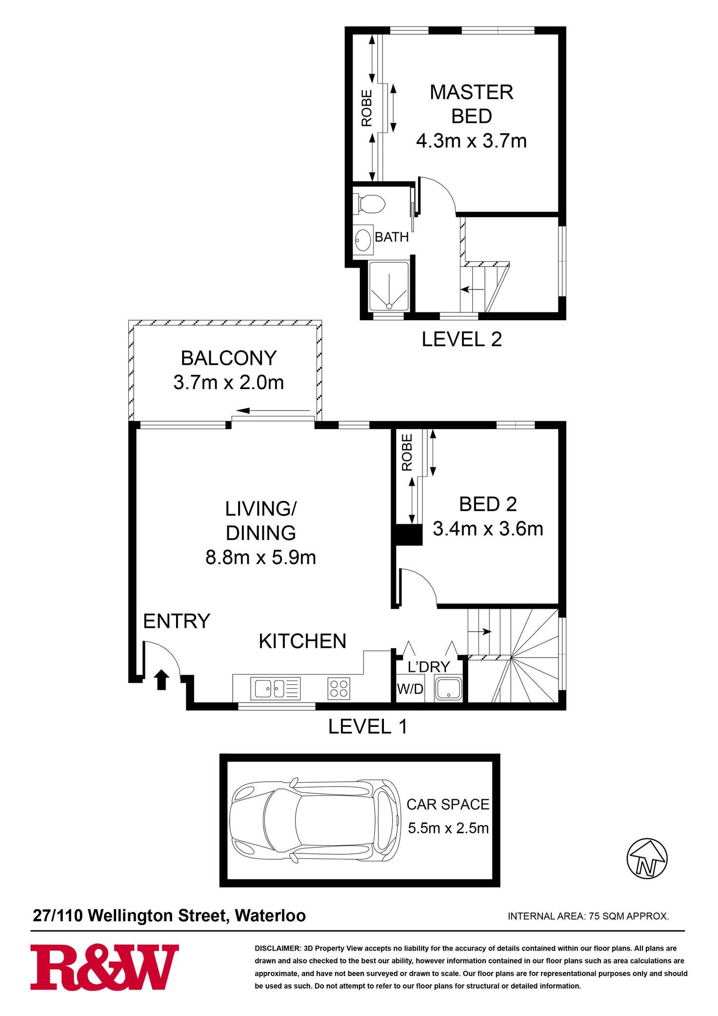 Floorplan of Homely apartment listing, 27/110 Wellington Street, Waterloo NSW 2017