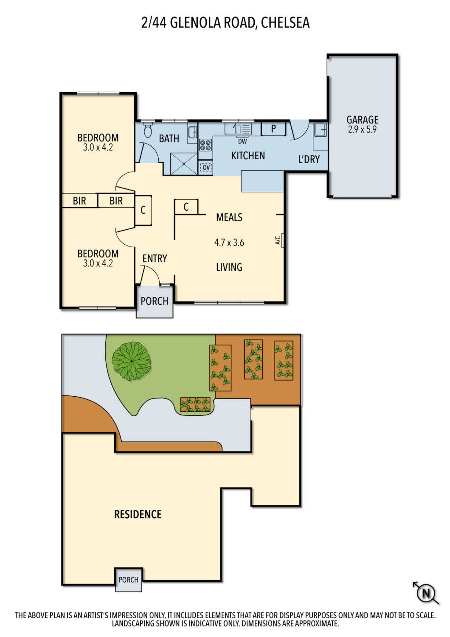 Floorplan of Homely unit listing, 2/44 Glenola Road, Chelsea VIC 3196