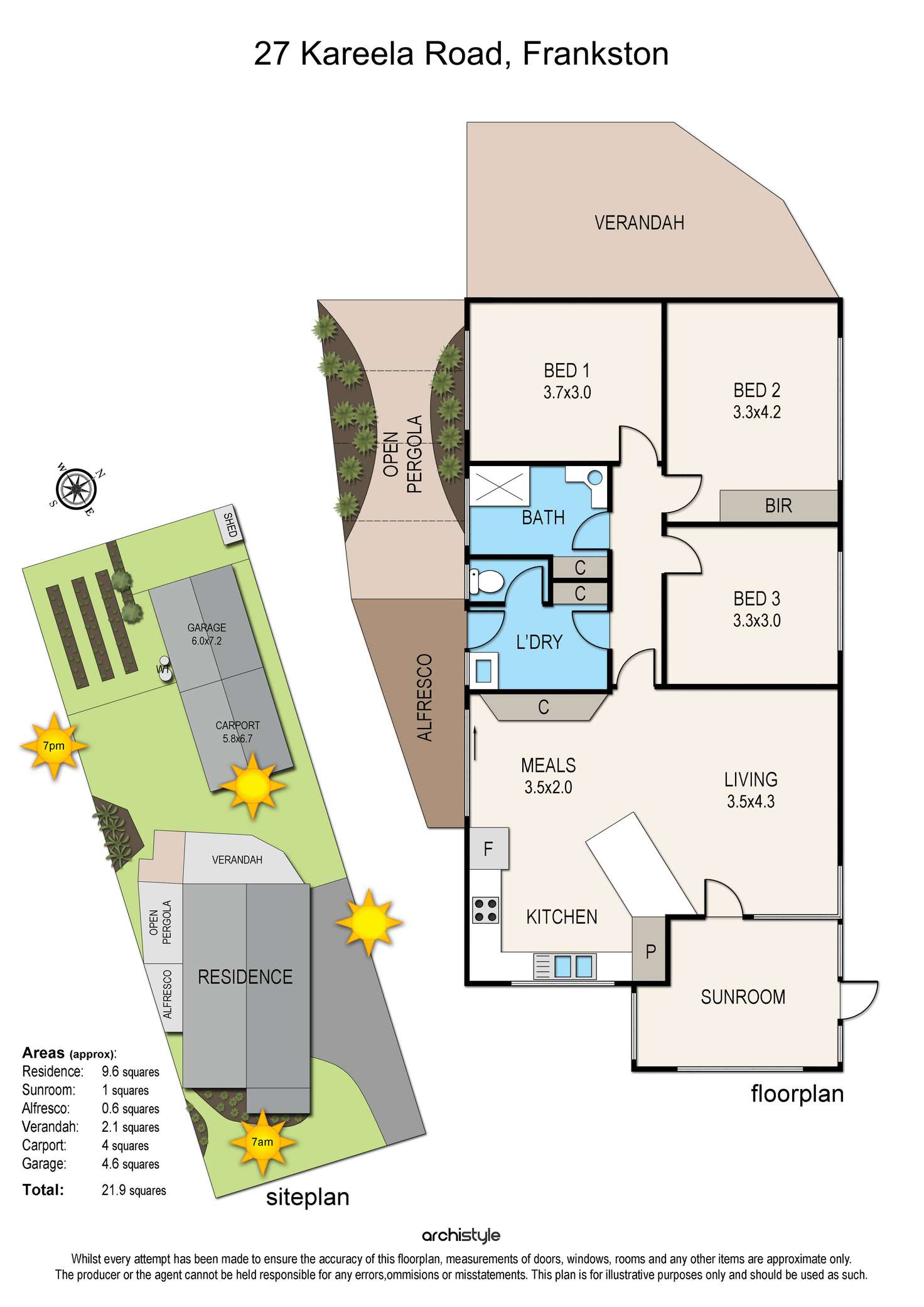 Floorplan of Homely house listing, 27 Kareela Road, Frankston VIC 3199