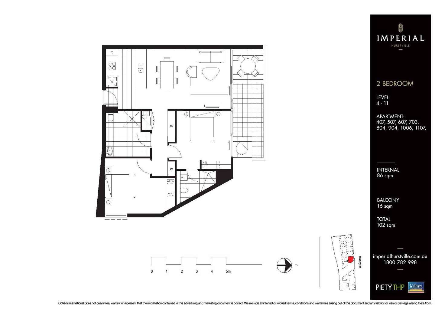 Floorplan of Homely apartment listing, 407/23-31 Treacy Street, Hurstville NSW 2220