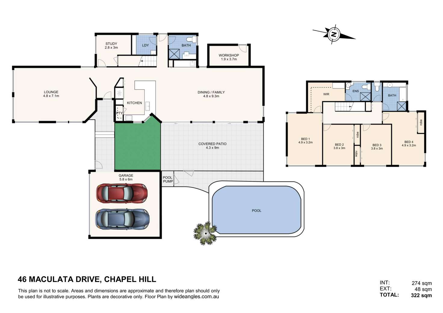 Floorplan of Homely house listing, 46 Maculata Drive, Chapel Hill QLD 4069