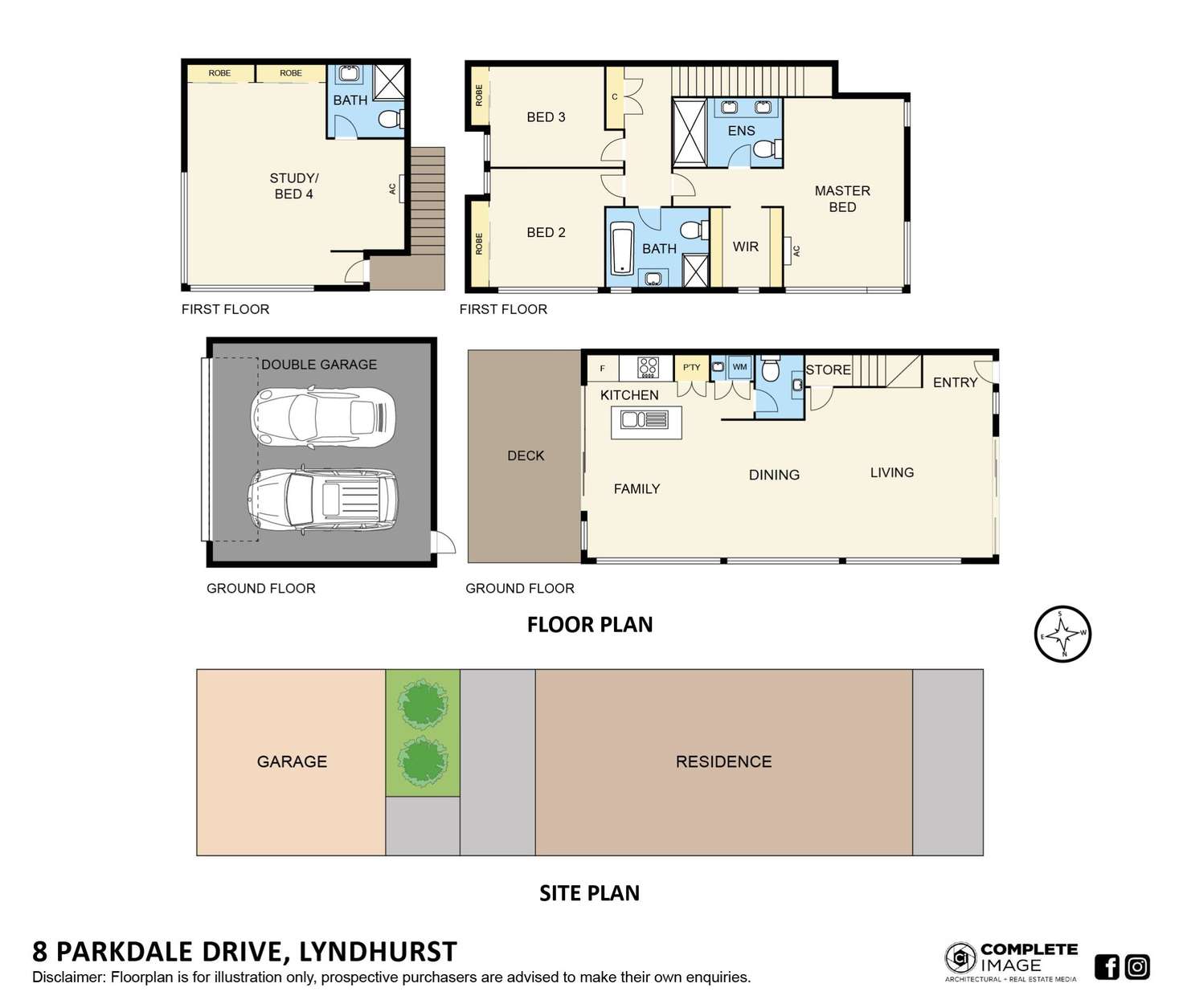 Floorplan of Homely house listing, 8 Parkdale Drive, Lyndhurst VIC 3975