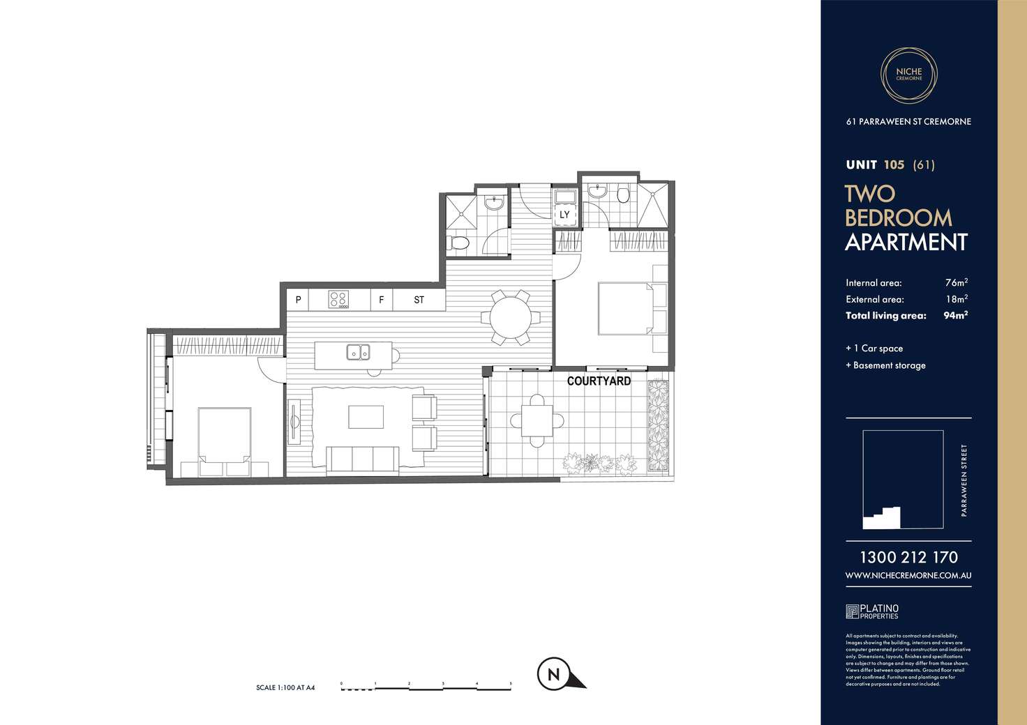 Floorplan of Homely apartment listing, 105/61 Parraween Street, Cremorne NSW 2090