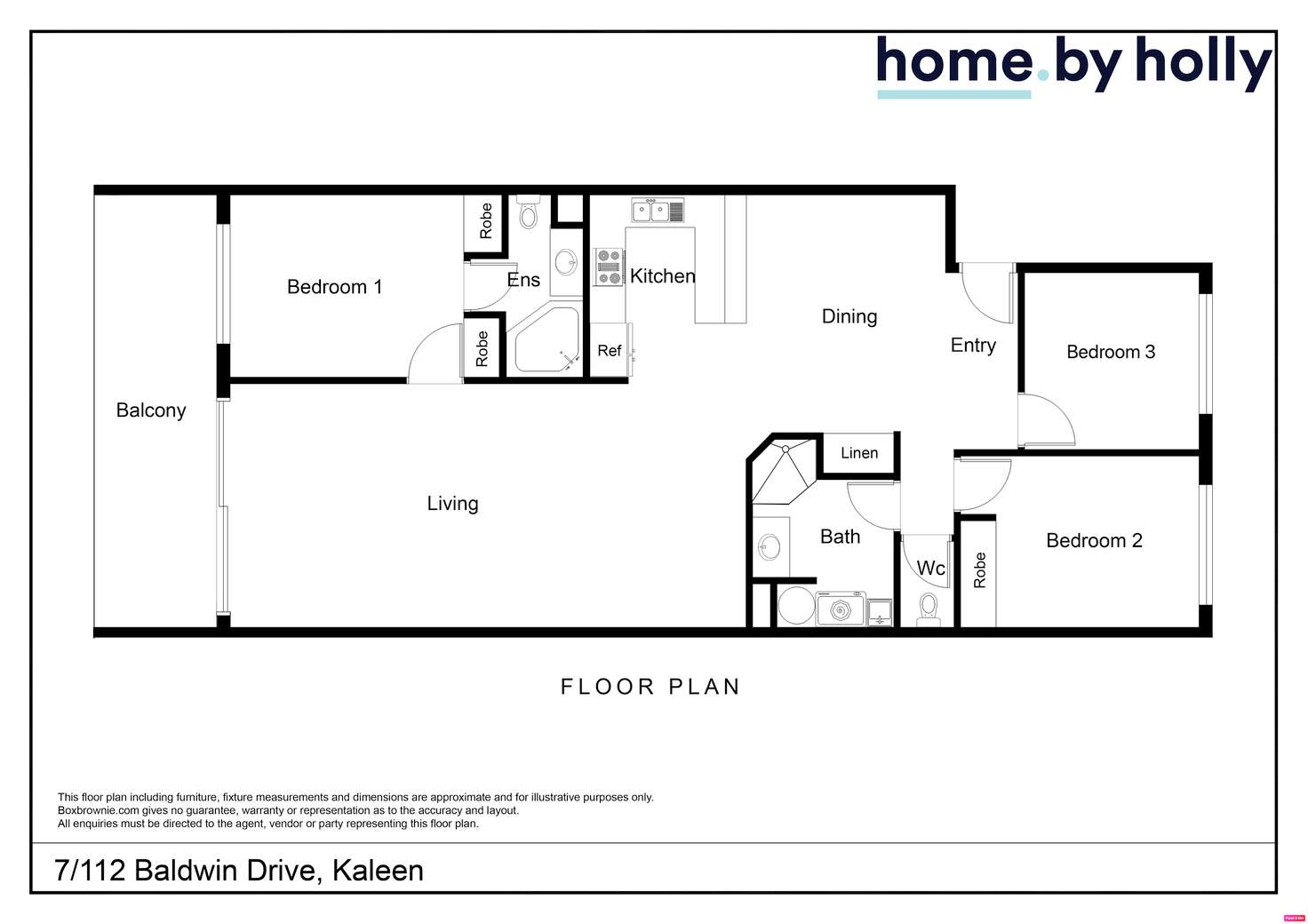 Floorplan of Homely apartment listing, 7/112 Baldwin Drive, Kaleen ACT 2617