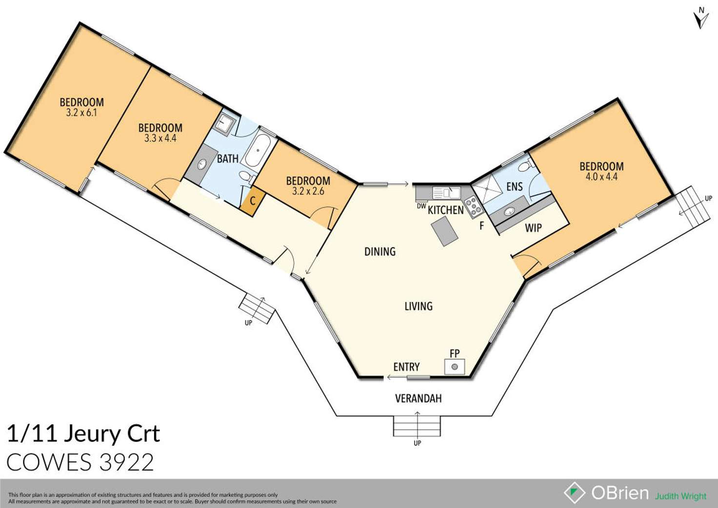 Floorplan of Homely acreageSemiRural listing, 1-11 Jeury Court, Cowes VIC 3922
