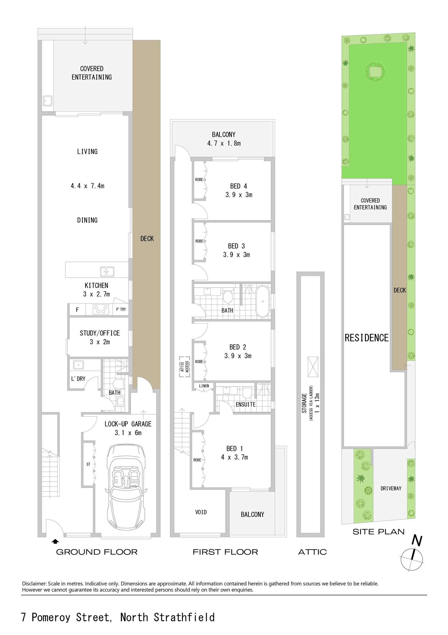 Floorplan of Homely semiDetached listing, 7 Pomeroy Street, North Strathfield NSW 2137