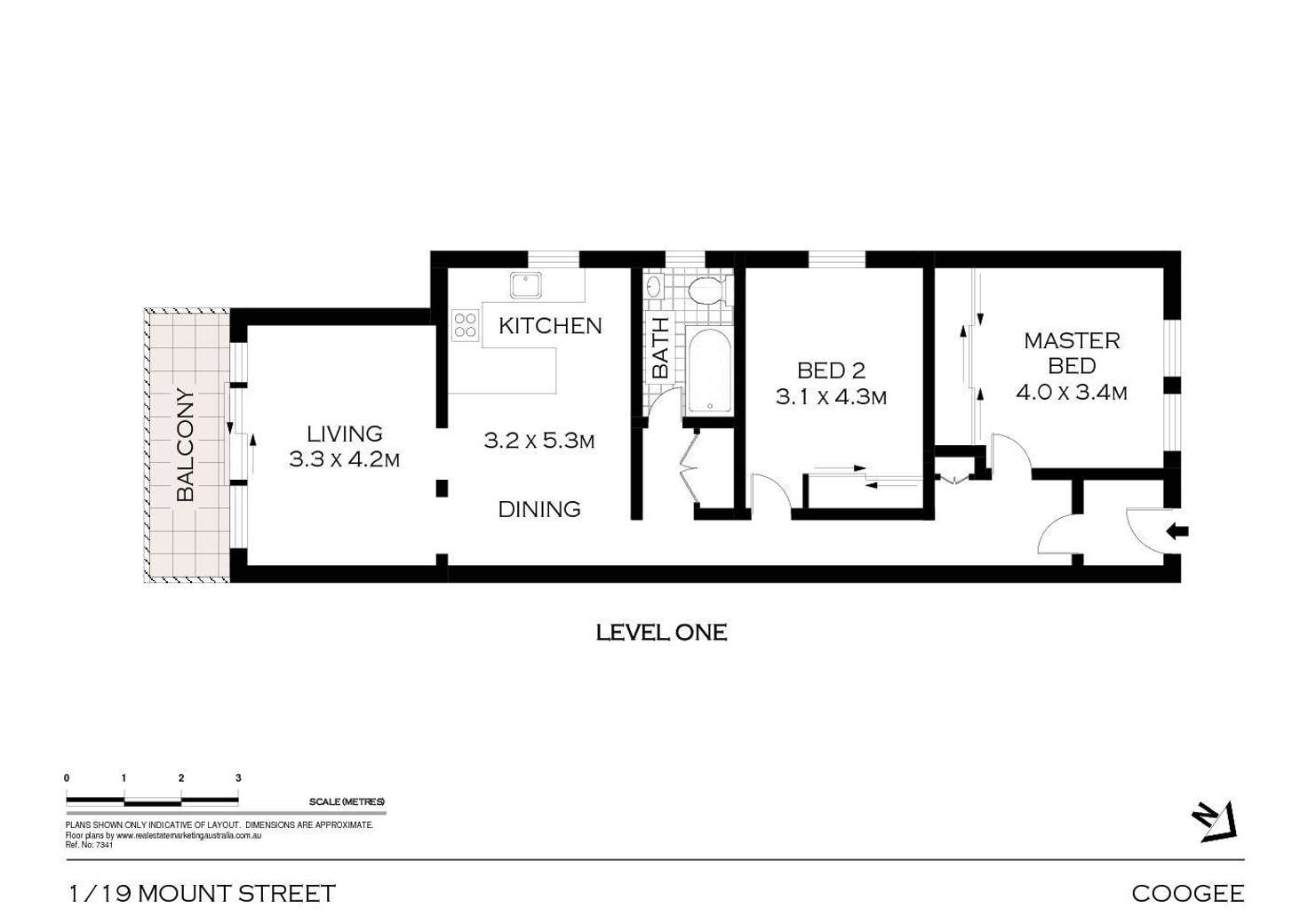 Floorplan of Homely unit listing, 1/19 Mount Street, Coogee NSW 2034