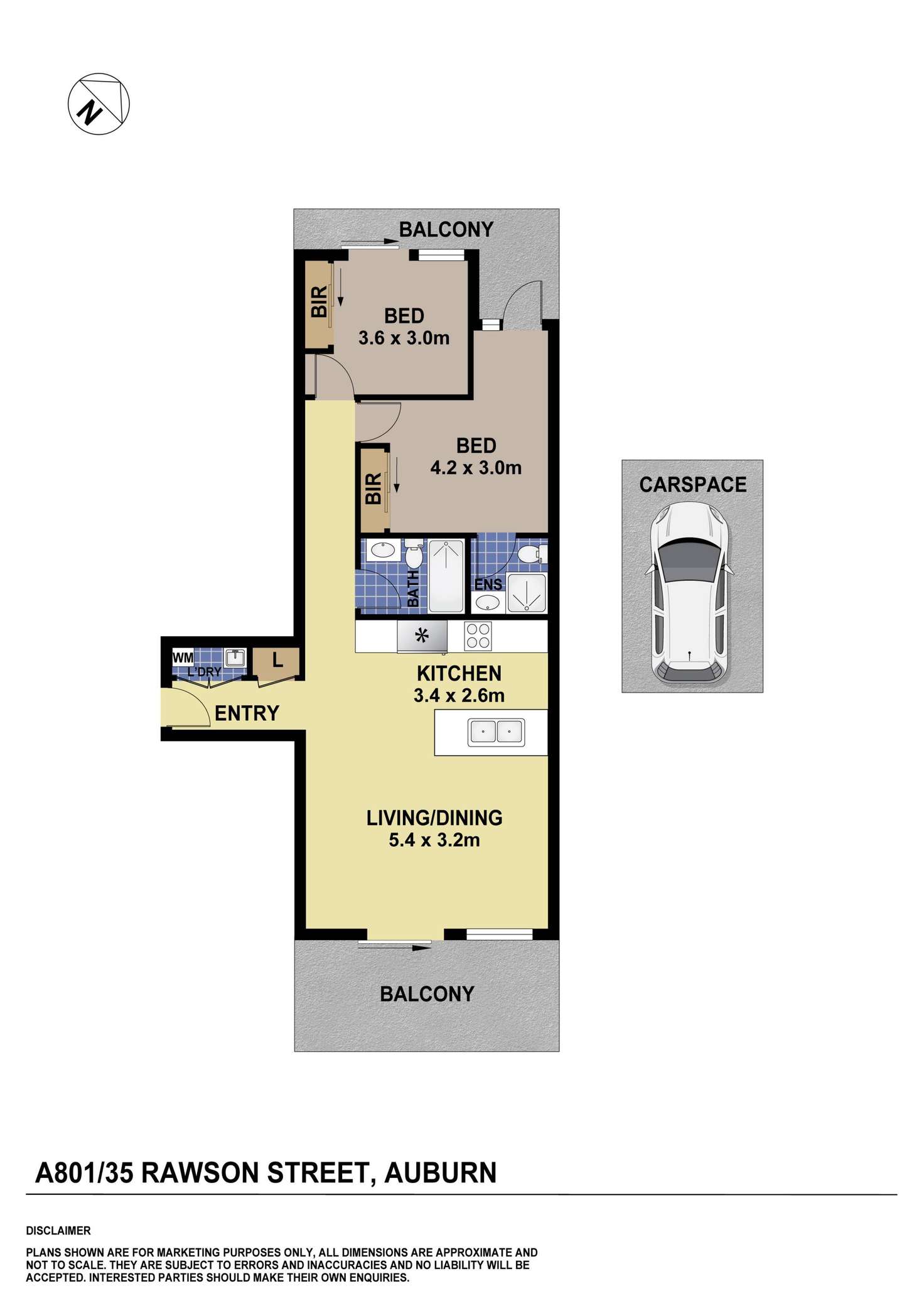 Floorplan of Homely apartment listing, A801/35 Rawson Street, Auburn NSW 2144