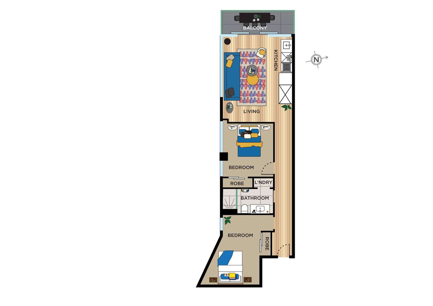 Floorplan of Homely apartment listing, 1601/38 Albert Road, South Melbourne VIC 3205