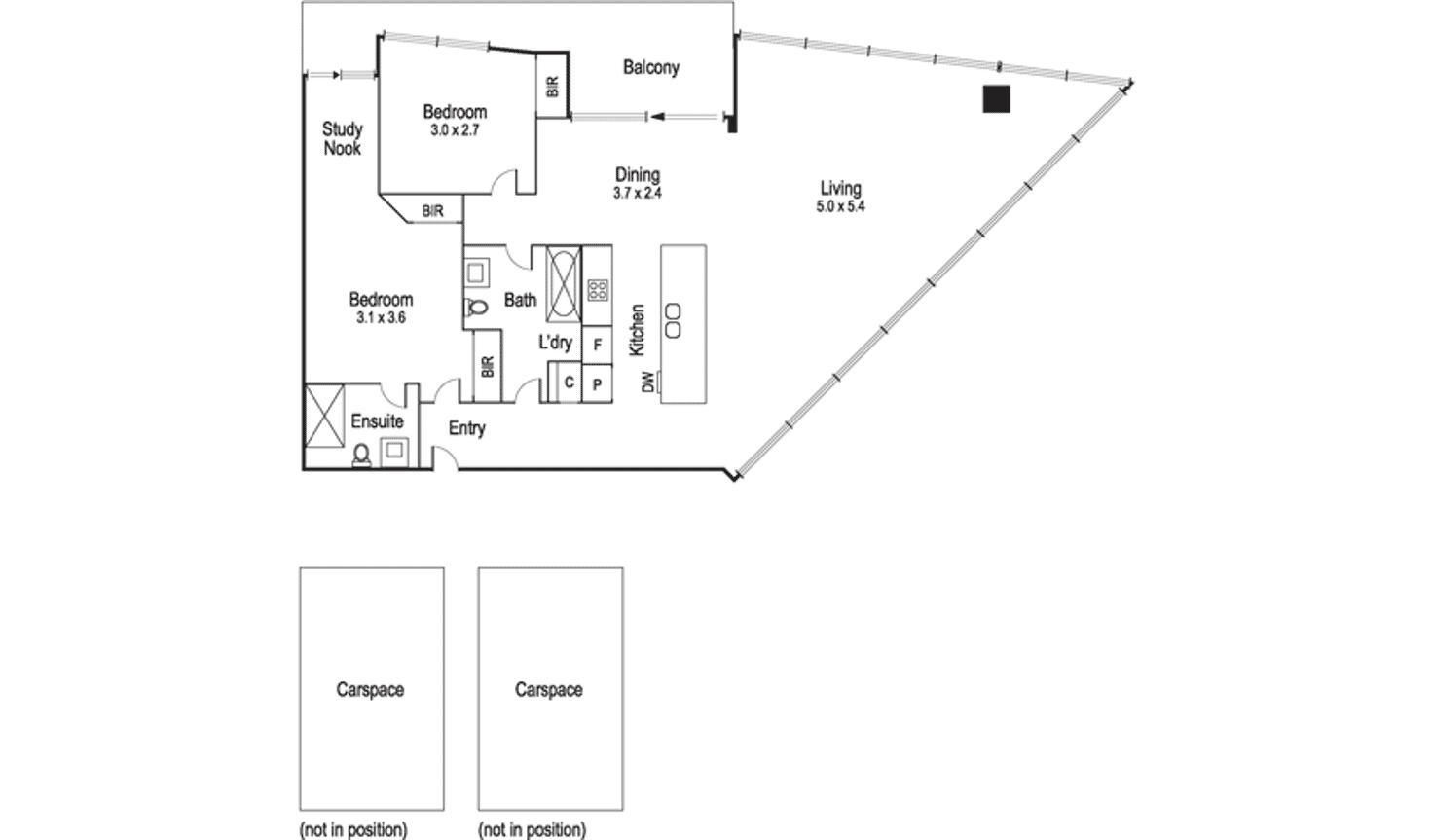 Floorplan of Homely apartment listing, 1307N/18 Waterview Walk, Docklands VIC 3008