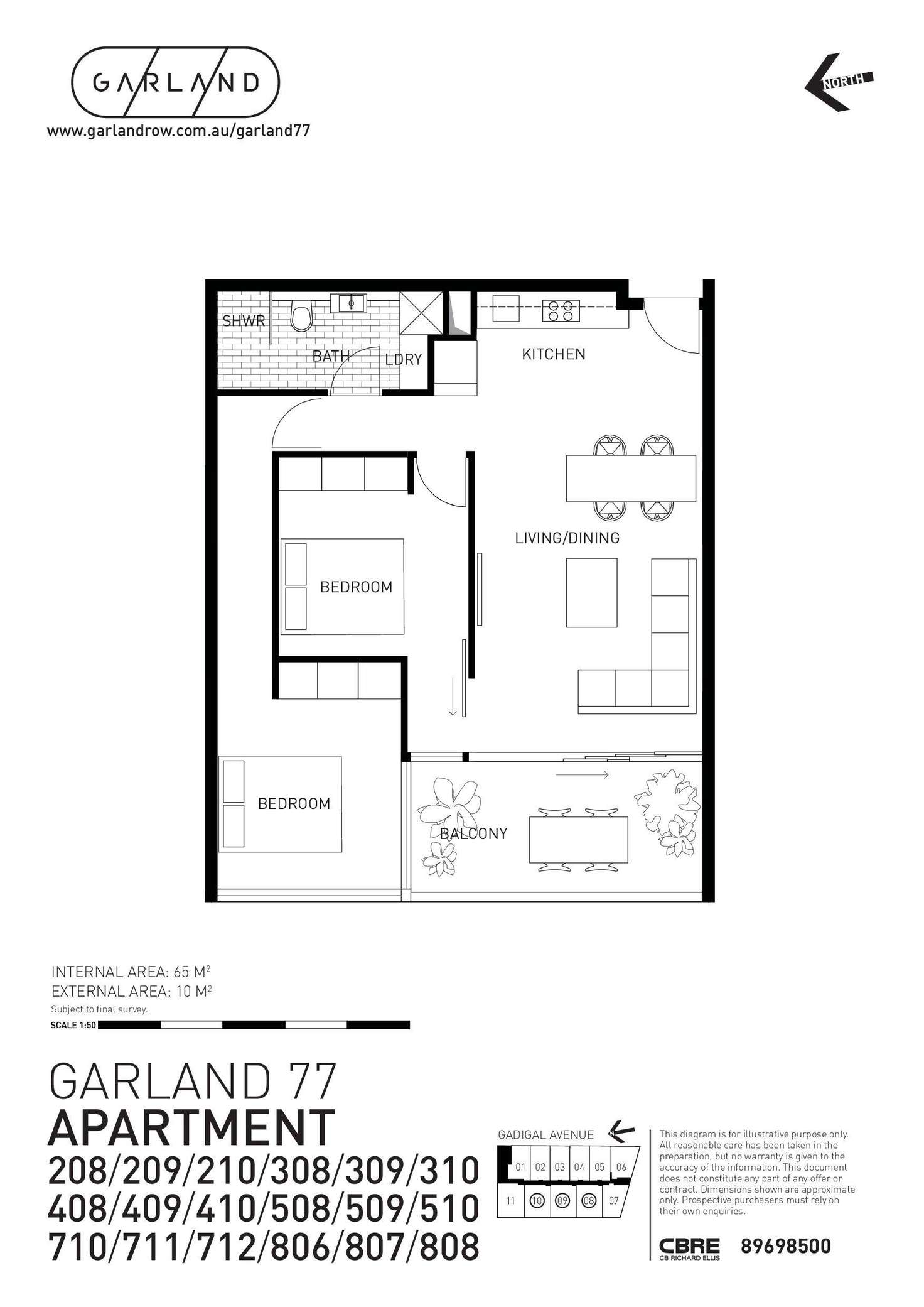Floorplan of Homely apartment listing, 808/17 Gadigal Avenue, Zetland NSW 2017