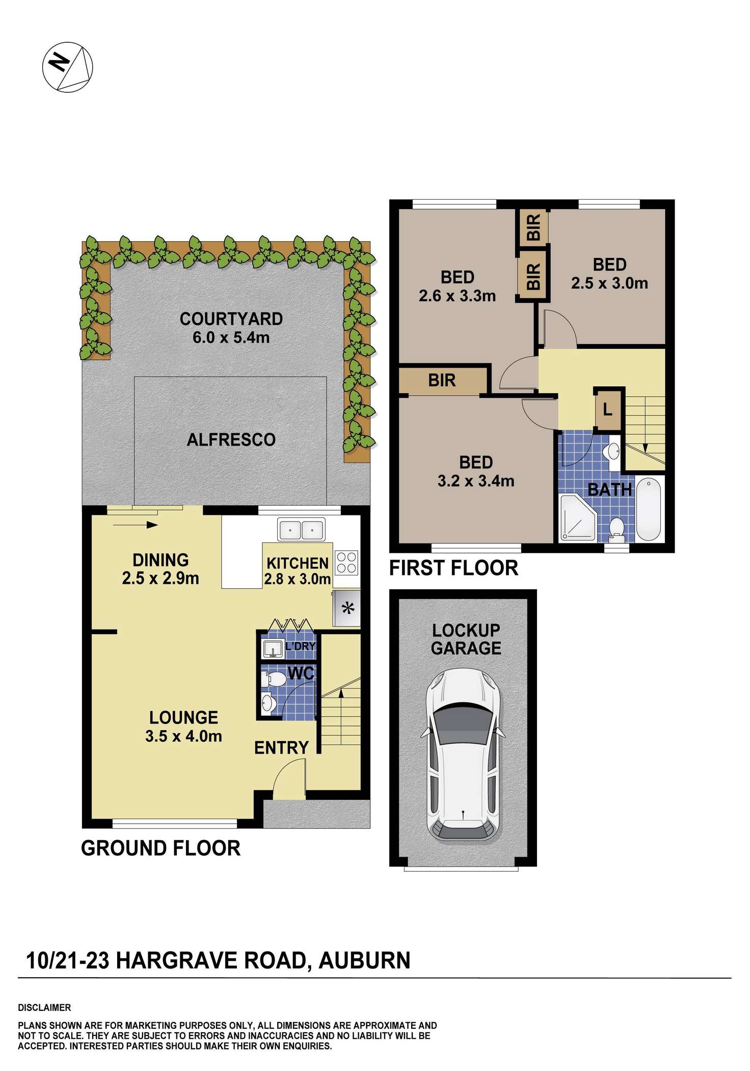 Floorplan of Homely townhouse listing, 10/21-23 Hargrave Road, Auburn NSW 2144