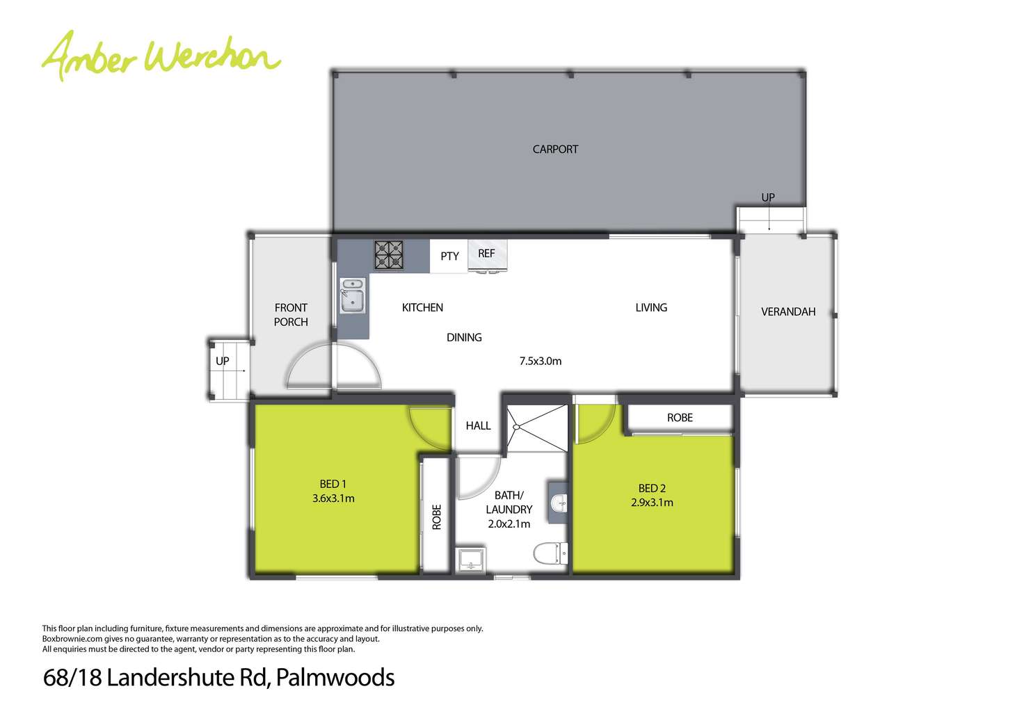 Floorplan of Homely villa listing, 68/18 Landershute Road, Palmwoods QLD 4555