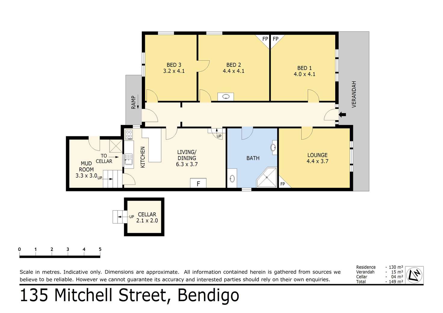 Floorplan of Homely house listing, 135 Mitchell Street, Bendigo VIC 3550