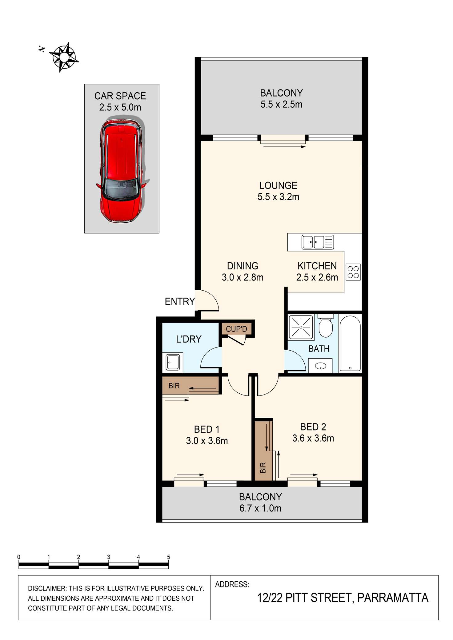 Floorplan of Homely apartment listing, 12/22-24 Pitt Street, Parramatta NSW 2150