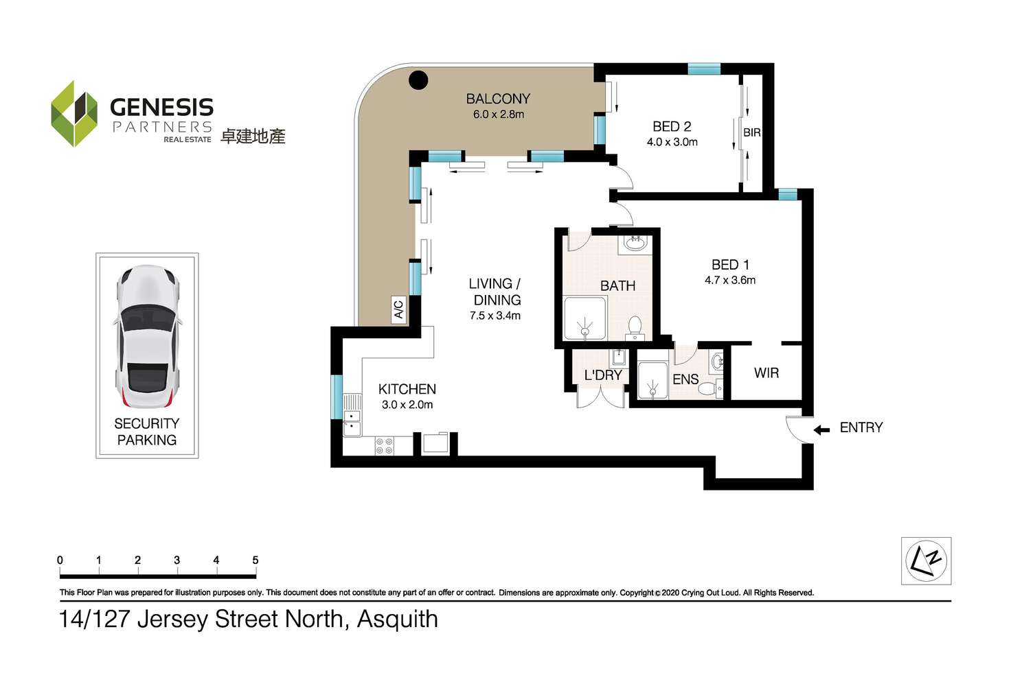 Floorplan of Homely apartment listing, 14/129 Jersey Street, Asquith NSW 2077