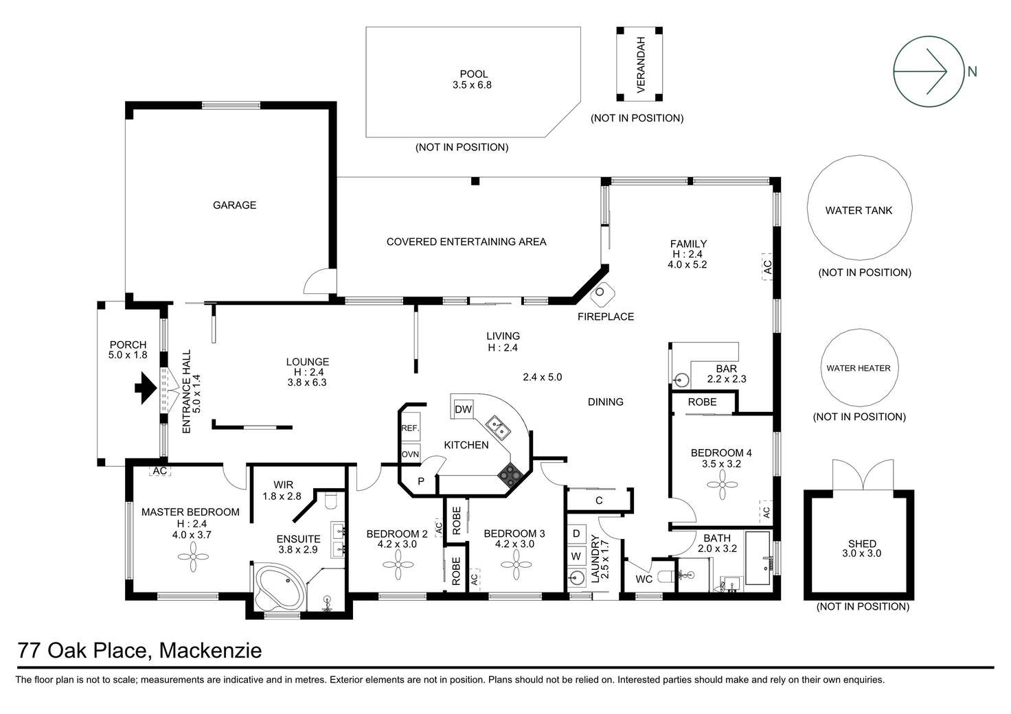 Floorplan of Homely house listing, 77 Oak Place, Mackenzie QLD 4156