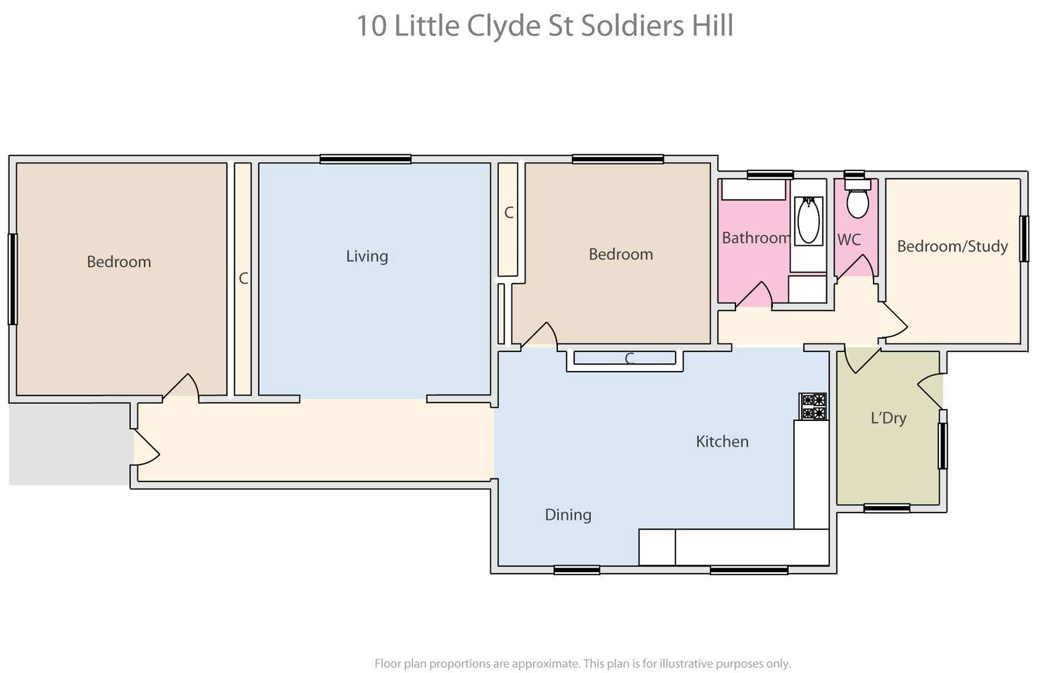 Floorplan of Homely house listing, 10 Little Clyde Street, Soldiers Hill VIC 3350