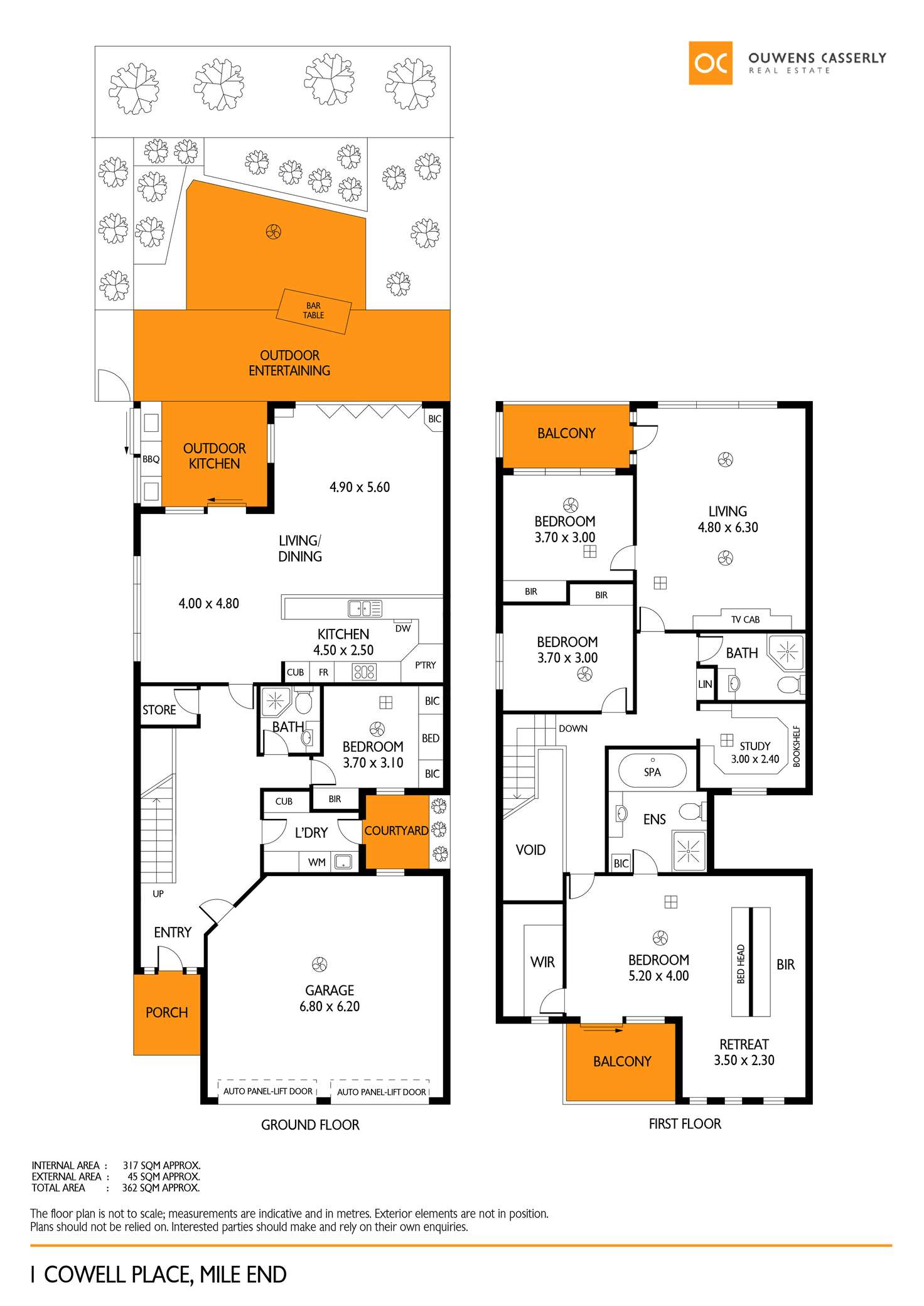 Floorplan of Homely house listing, 1 Cowell Place, Mile End SA 5031