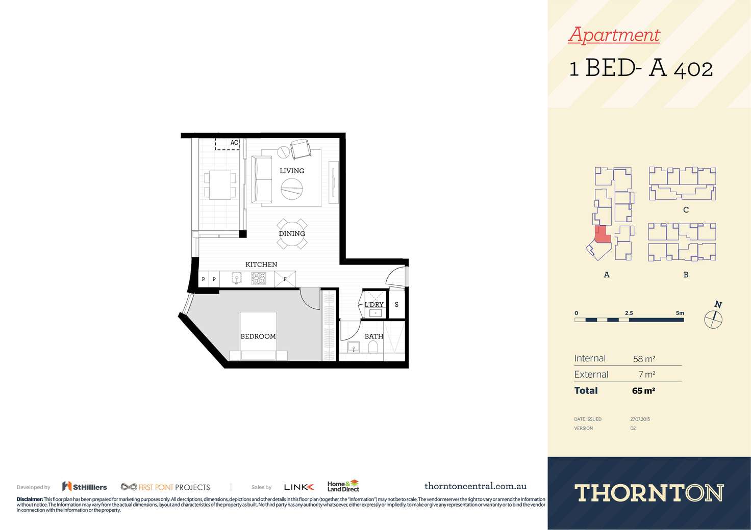 Floorplan of Homely apartment listing, 402/81A Lord Sheffield Circuit, Penrith NSW 2750
