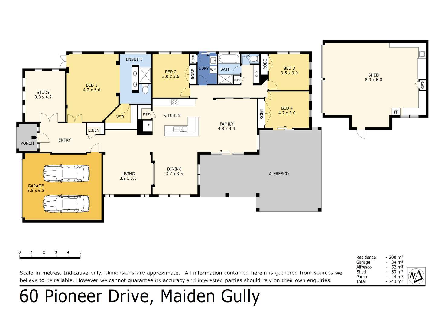 Floorplan of Homely house listing, 60 Pioneer Drive, Maiden Gully VIC 3551