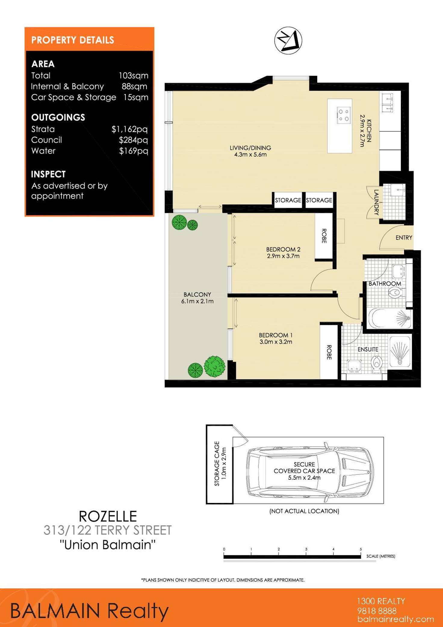 Floorplan of Homely apartment listing, Level 3/313/122 Terry Street, Rozelle NSW 2039