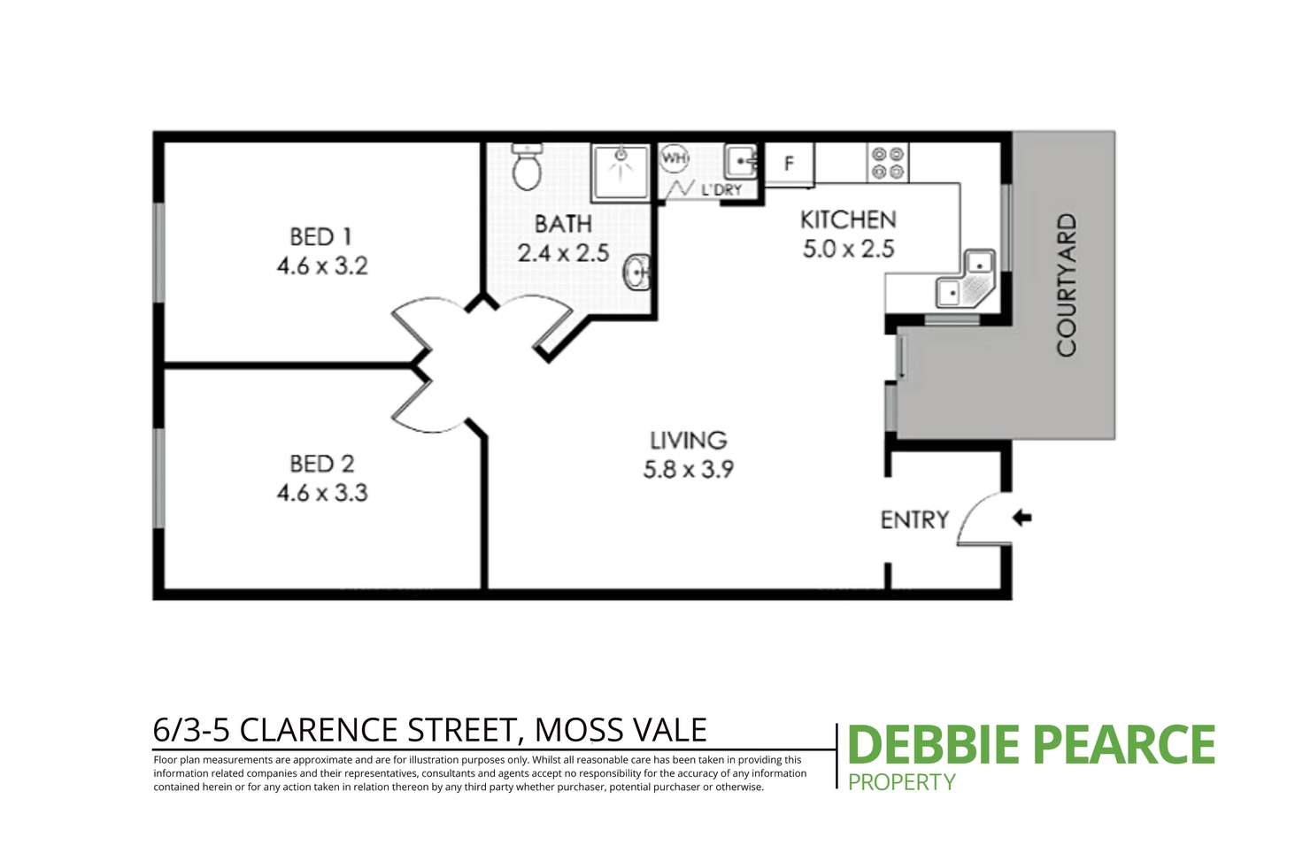 Floorplan of Homely unit listing, 6/3-5 Clarence Street, Moss Vale NSW 2577