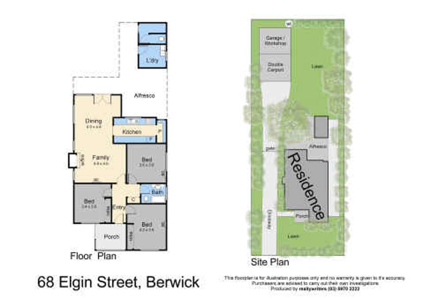 Floorplan of Homely house listing, 68 Elgin Street, Berwick VIC 3806