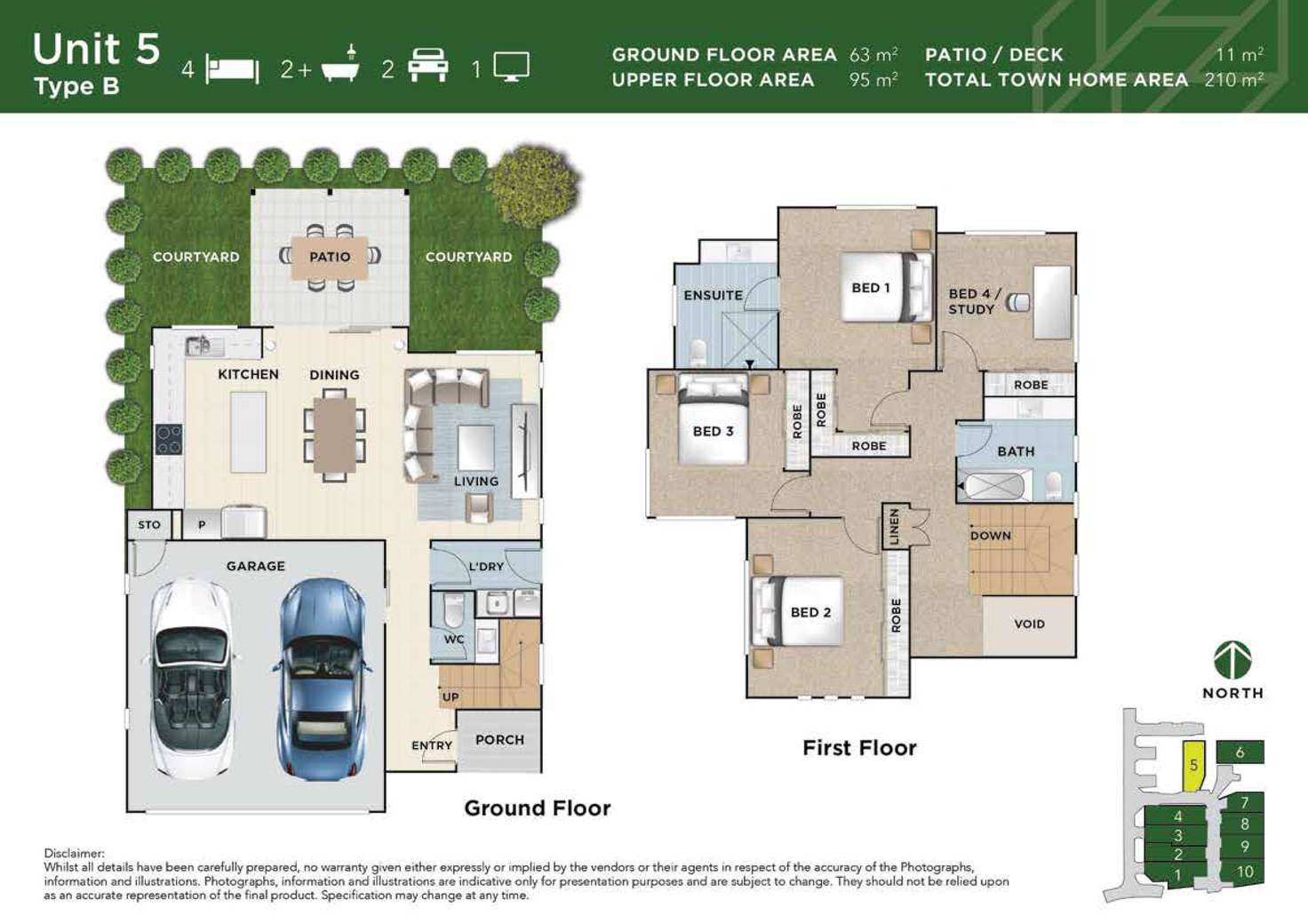 Floorplan of Homely townhouse listing, 1/20 Cecilia Close, Carina Heights QLD 4152