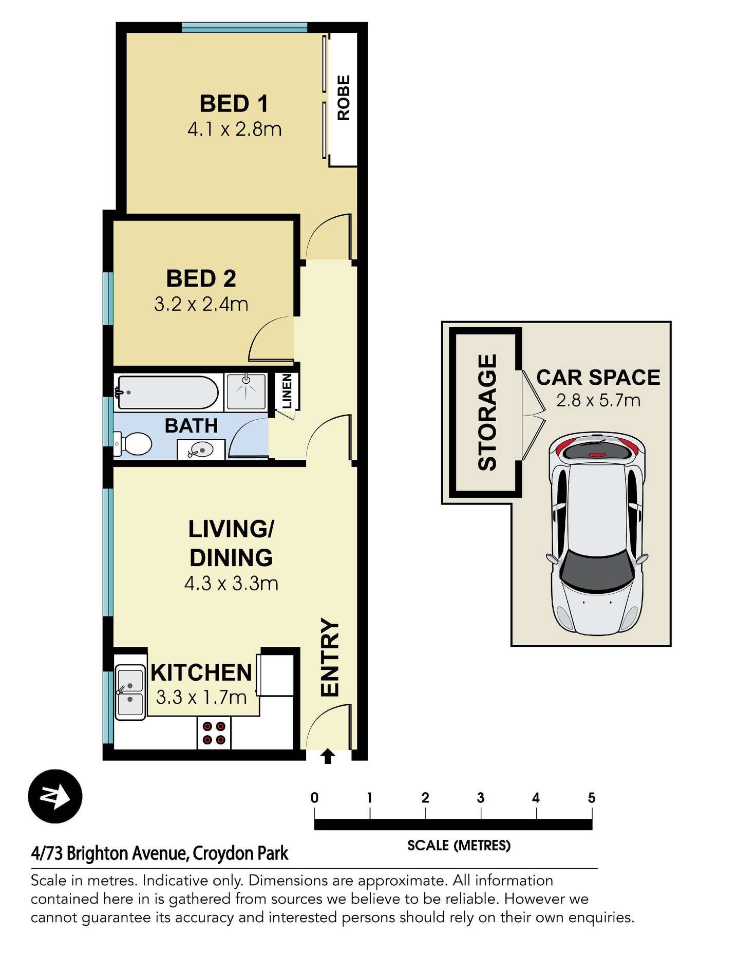 Floorplan of Homely unit listing, 4/73 Brighton Avenue, Croydon Park NSW 2133